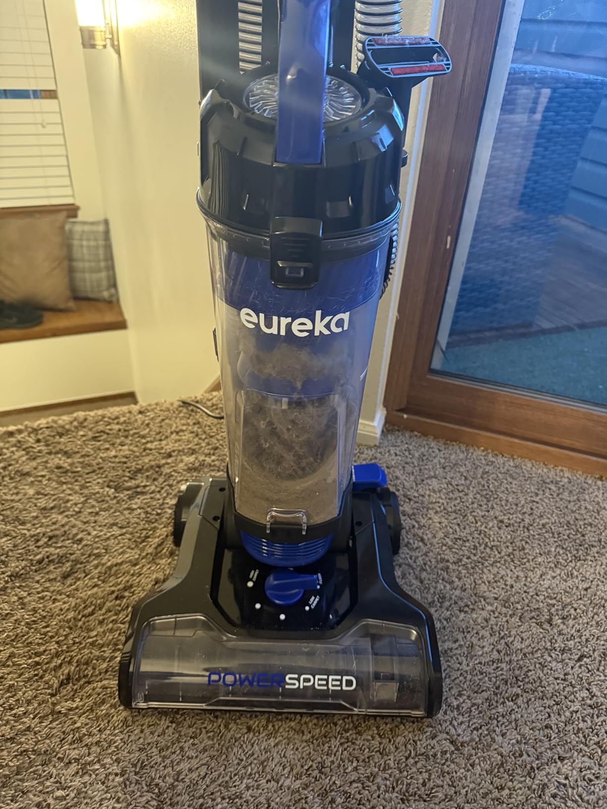Eureka Lightweight Powerful Upright Vacuum Cleaner for Carpet and Hard Floor, PowerSpeed, New Model,Blue,black/New Model Customer Review Eureka Lightweight Powerful Upright Vacuum Cleaner for Carpet and Hard Floor, PowerSpeed, New Model,Blue,black/New Model - Customer Photo 1