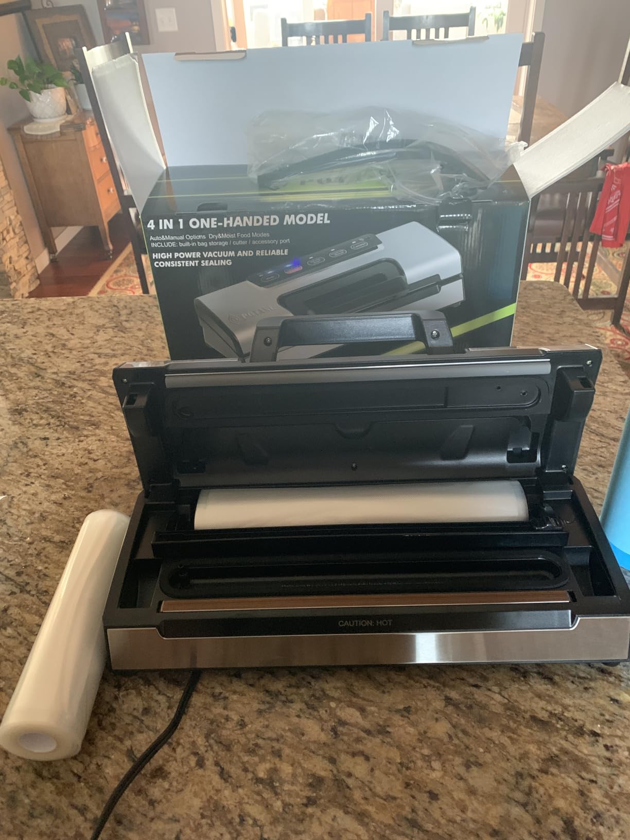 Precision Vacuum Machine,Pro Food Sealer with Built-in Cutter and Bag Storage(Up to 20 Feet Length), Both Auto&Manual Options,2 Modes,Includes 2 Bag Rolls 11
