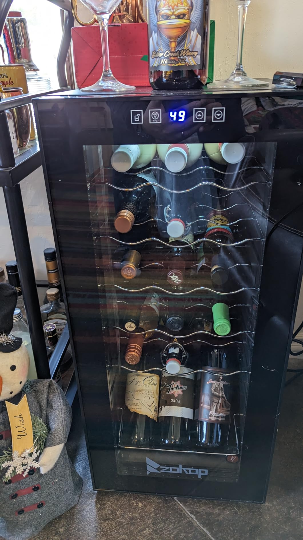 ROVSUN 34 Bottle Wine Cooler Refrigerator, Freestanding Compressor Wine Chiller, Beverage Wine Fridge with Digital Temperature Control & Double-layer Glass Door for Red White Wine, Champagne, Beer Customer Review ROVSUN 34 Bottle Wine Cooler Refrigerator, Freestanding Compressor Wine Chiller, Beverage Wine Fridge with Digital Temperature Control & Double-layer Glass Door for Red White Wine, Champagne, Beer - Customer Photo 1