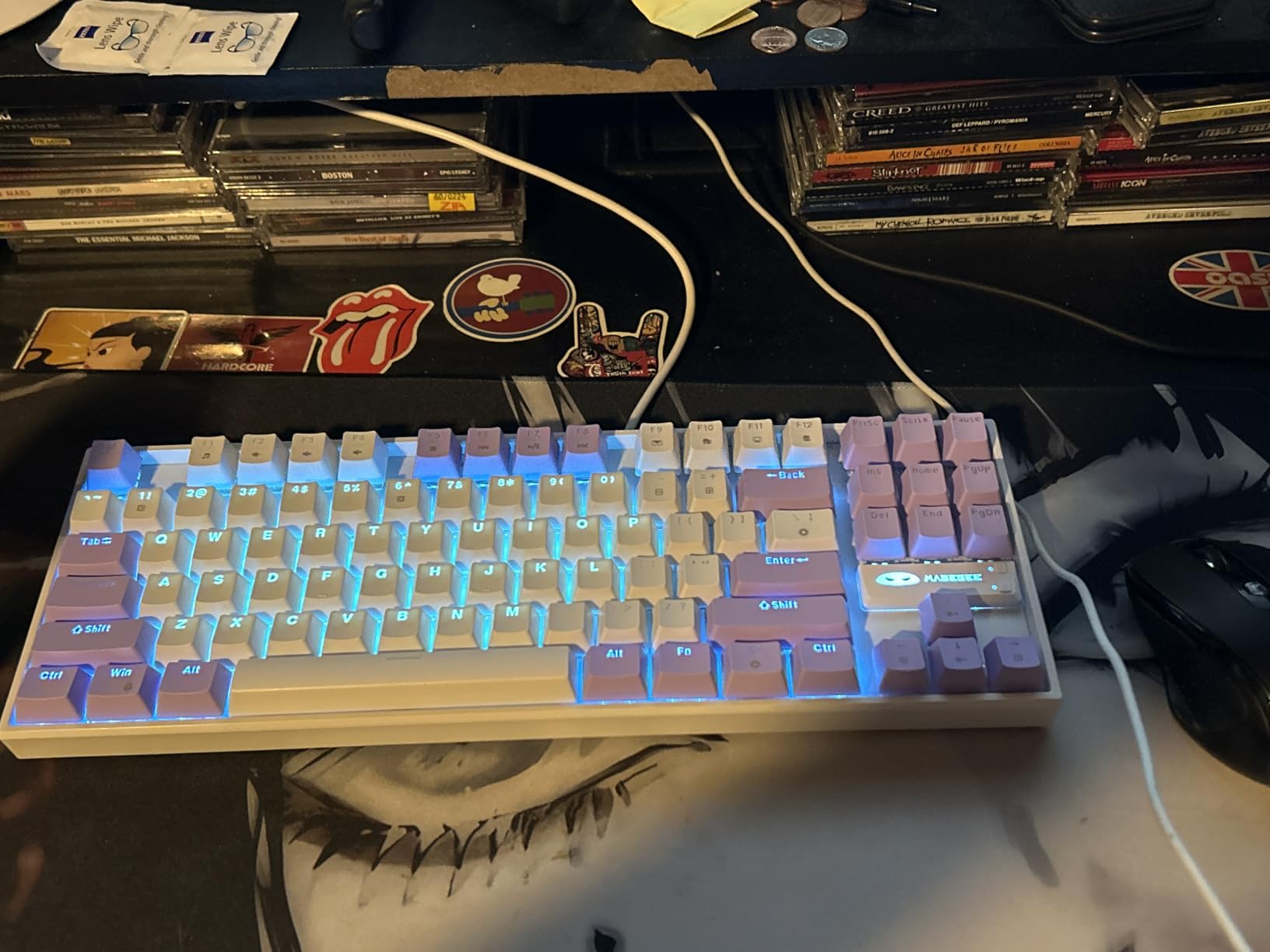 MageGee 75% Mechanical Gaming Keyboard, Red Switch, LED Blue Backlit, 87 Keys Compact TKL Wired Computer Keyboards for Windows Laptop PC Gamer - Black/Grey Customer Review MageGee 75% Mechanical Gaming Keyboard, Red Switch, LED Blue Backlit, 87 Keys Compact TKL Wired Computer Keyboards for Windows Laptop PC Gamer - Black/Grey - Customer Photo 1