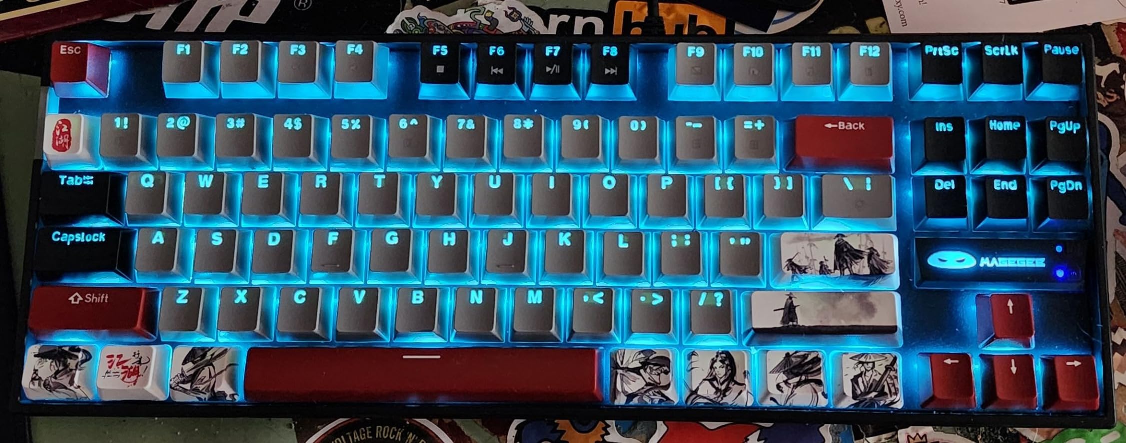 MageGee 75% Mechanical Gaming Keyboard, Red Switch, LED Blue Backlit, 87 Keys Compact TKL Wired Computer Keyboards for Windows Laptop PC Gamer - Black/Grey Customer Review MageGee 75% Mechanical Gaming Keyboard, Red Switch, LED Blue Backlit, 87 Keys Compact TKL Wired Computer Keyboards for Windows Laptop PC Gamer - Black/Grey - Customer Photo 2