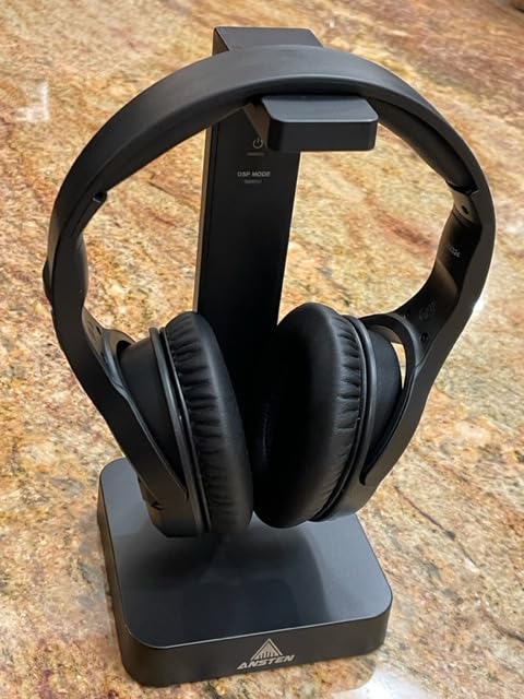ANSTEN Wireless Headphones for TV Watching with Digital Optical RCA 2.4 GHz RF Transmitter Charging Dock, Over Ear Headset with 3 Audio Modes, 197 FT Wireless Range, 10 Hrs Audio Playtime Customer Review ANSTEN Wireless Headphones for TV Watching with Digital Optical RCA 2.4 GHz RF Transmitter Charging Dock, Over Ear Headset with 3 Audio Modes, 197 FT Wireless Range, 10 Hrs Audio Playtime - Customer Photo 1