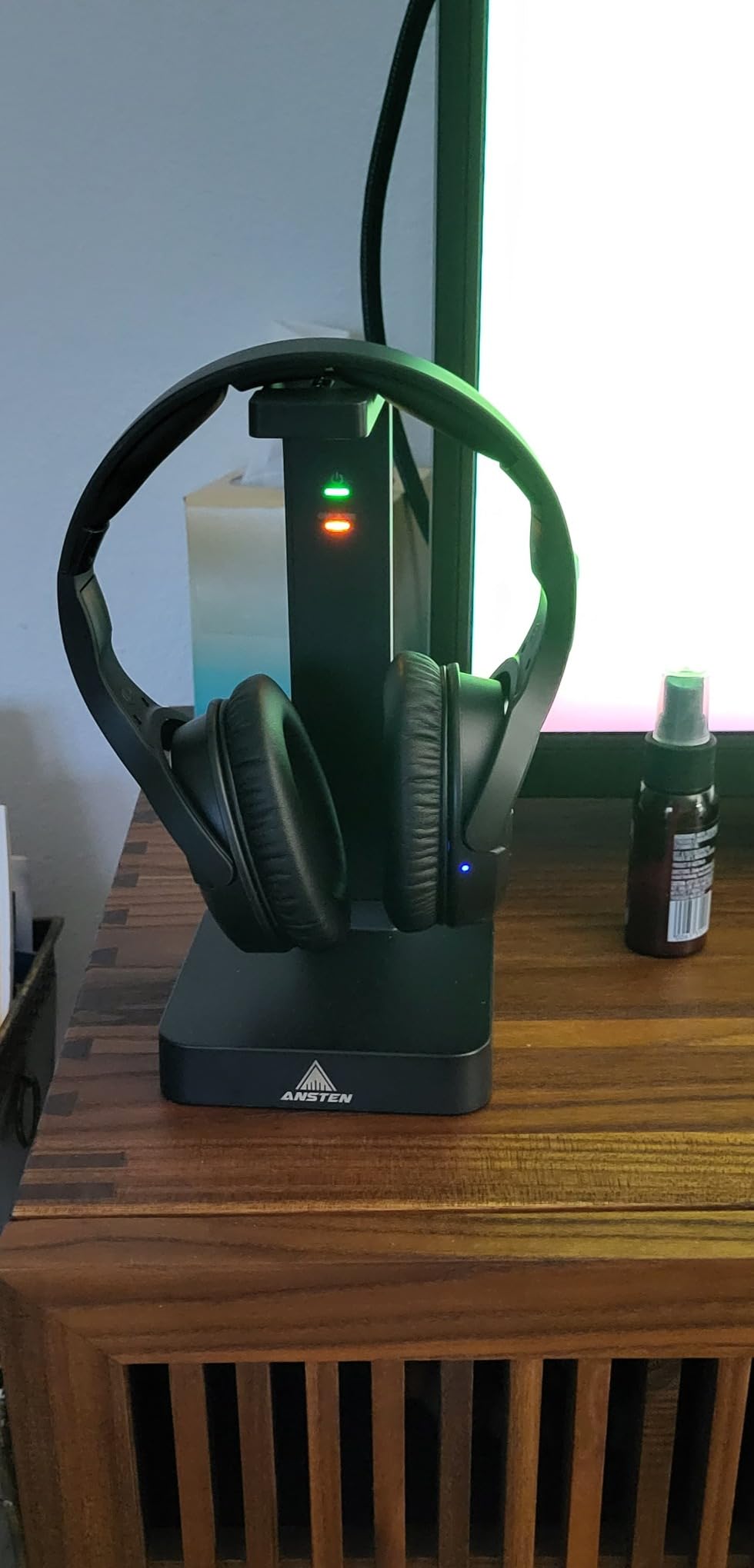 ANSTEN Wireless Headphones for TV Watching with Digital Optical RCA 2.4 GHz RF Transmitter Charging Dock, Over Ear Headset with 3 Audio Modes, 197 FT Wireless Range, 10 Hrs Audio Playtime Customer Review ANSTEN Wireless Headphones for TV Watching with Digital Optical RCA 2.4 GHz RF Transmitter Charging Dock, Over Ear Headset with 3 Audio Modes, 197 FT Wireless Range, 10 Hrs Audio Playtime - Customer Photo 2