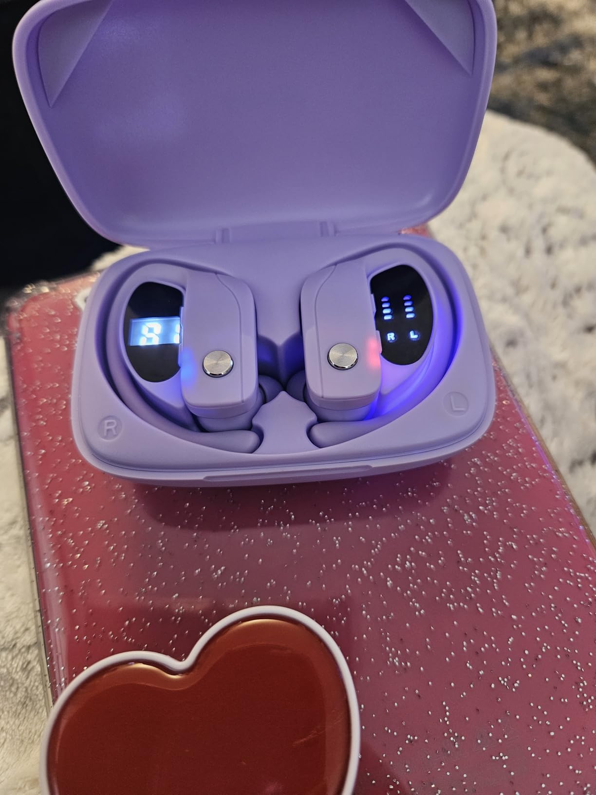 bmani Ear Buds Wireless Earbuds Bluetooth Headphones with 80H Playtime LED Display Case, Over-Ear Hook with Mic, Stereo Sound, Easy Button Controls, Sports Earphones for Running Workout Gym Black Customer Review bmani Ear Buds Wireless Earbuds Bluetooth Headphones with 80H Playtime LED Display Case, Over-Ear Hook with Mic, Stereo Sound, Easy Button Controls, Sports Earphones for Running Workout Gym Black - Customer Photo 2