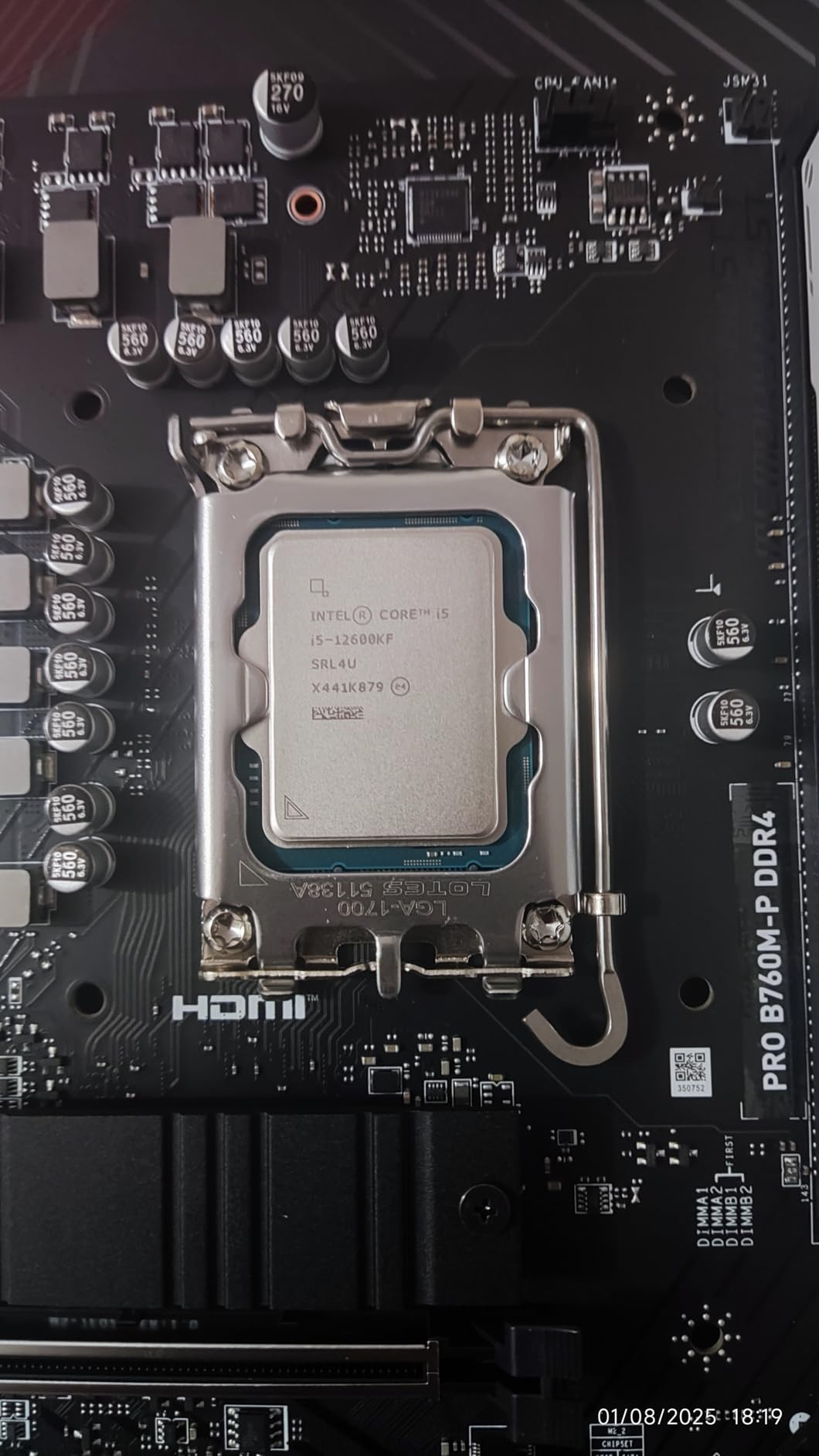 Intel Core i5-12600KF Desktop Processor 10 (6P+4E) Cores up to 4.9 GHz Unlocked Customer Review Intel Core i5-12600KF Desktop Processor 10 (6P+4E) Cores up to 4.9 GHz Unlocked - Customer Photo 2