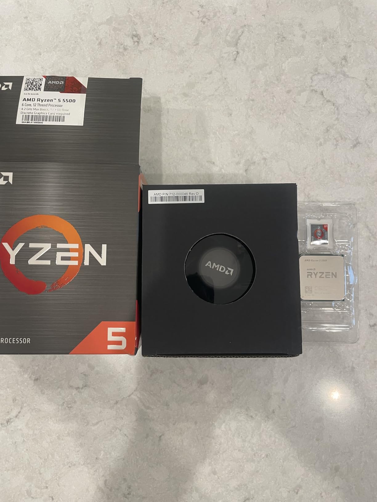 AMD Ryzen 5 5500 6-Core, 12-Thread Unlocked Desktop Processor with Wraith Stealth Cooler Customer Review AMD Ryzen 5 5500 6-Core, 12-Thread Unlocked Desktop Processor with Wraith Stealth Cooler - Customer Photo 2