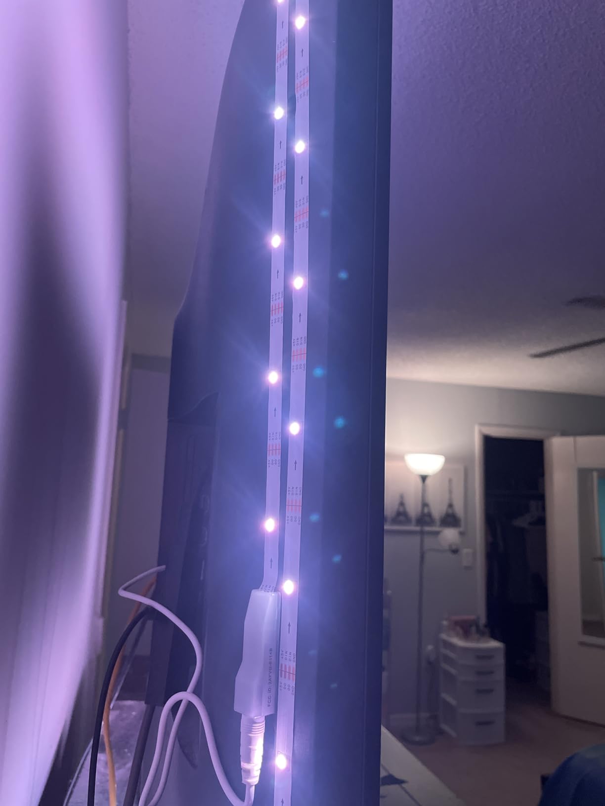 maylit ICRGB TV LED Backlight, 18ft Bluetooth LED Lights for TV 75-85in - Customer Photo 2