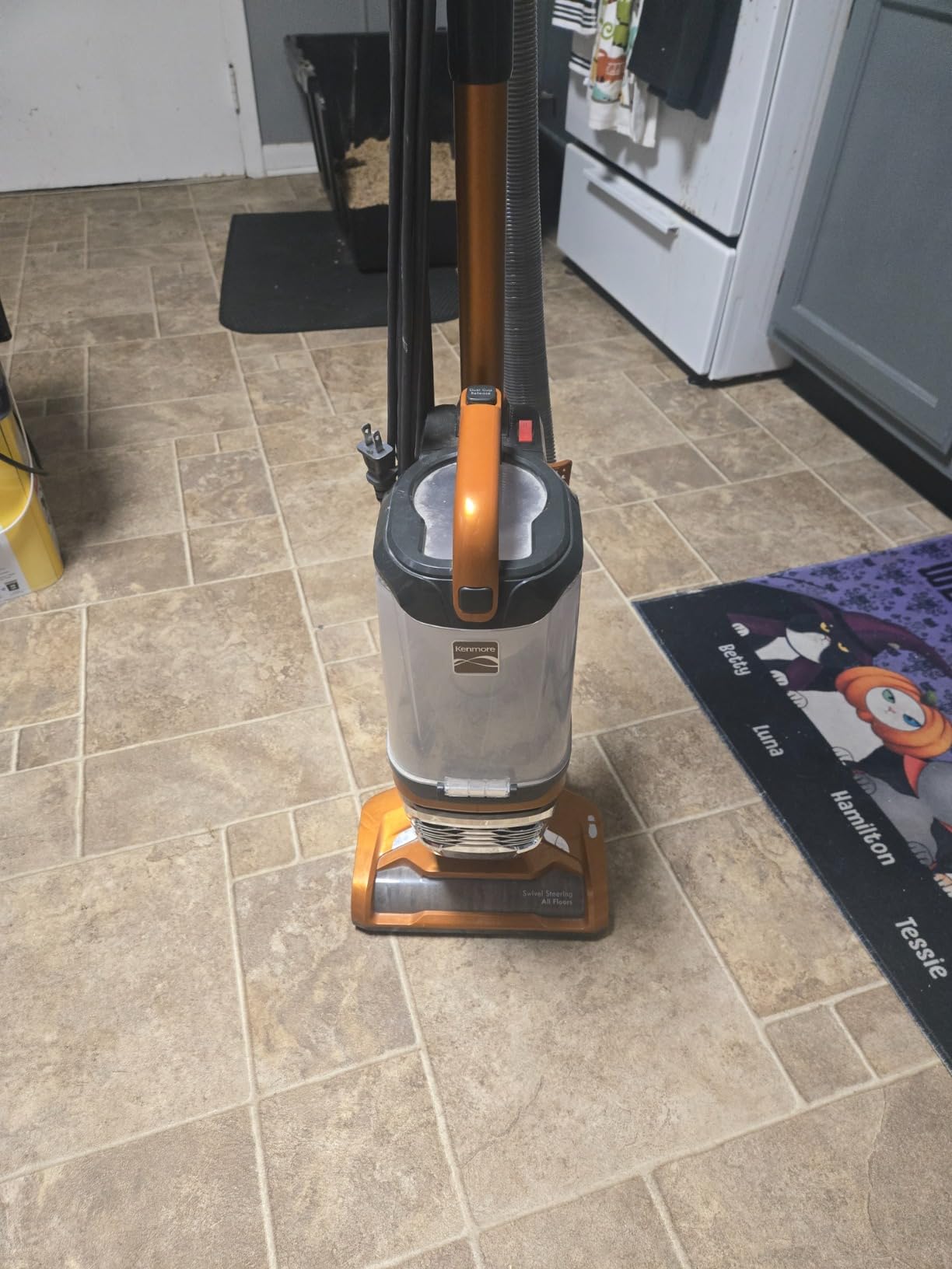 Kenmore DU4080 Featherlite Lift-Up Bagless Upright Vacuum 2-Motor Power Suction Lightweight Carpet Cleaner with HEPA Filter, 2 Cleaning Tools for Pet Hair, Hard Floor, Orange Customer Review Kenmore DU4080 Featherlite Lift-Up Bagless Upright Vacuum 2-Motor Power Suction Lightweight Carpet Cleaner with HEPA Filter, 2 Cleaning Tools for Pet Hair, Hard Floor, Orange - Customer Photo 1