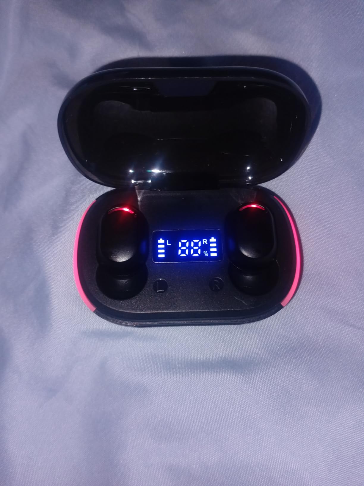 BD&M Wireless Earbuds, HiFi Digital LED Display Stereo Gaming Earbuds Bluetooth Headphones, TWS Wireless Earphones in-Ear Ear Buds, for Gaming, Workout, Sports, Work, Running, Gym Customer Review BD&M Wireless Earbuds, HiFi Digital LED Display Stereo Gaming Earbuds Bluetooth Headphones, TWS Wireless Earphones in-Ear Ear Buds, for Gaming, Workout, Sports, Work, Running, Gym - Customer Photo 1