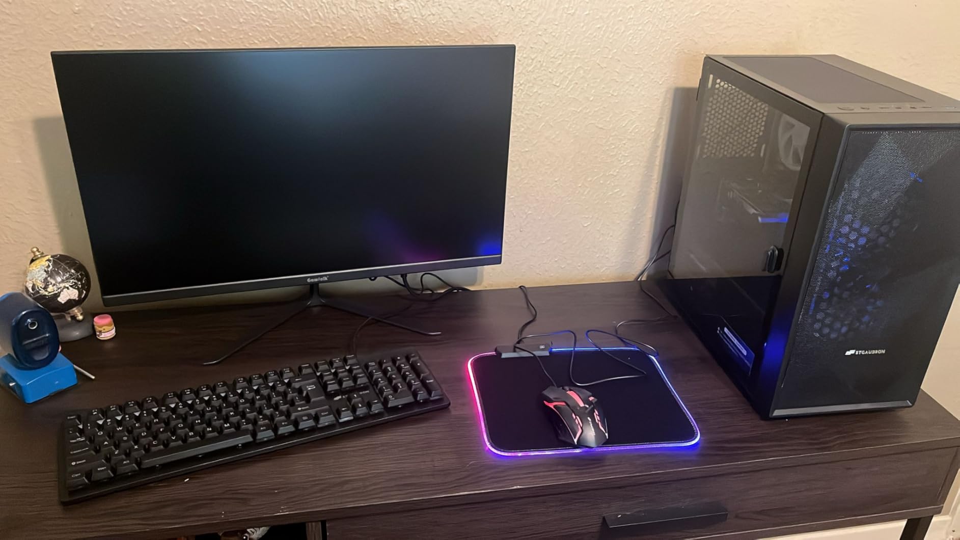 STGAubron Prebuilt Gaming PC Desktop, Radeon RX 550 4G GDDR5, Intel Core i5 up to 3.7GHz, 16G RAM, 512G SSD, WiFi, BT 5.0, RGB Fan x2, Windows 11 Home - Customer Photo 1