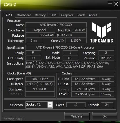 AMD Ryzen™ 9 7900X3D 12-Core, 24-Thread Desktop Processor Customer Review AMD Ryzen™ 9 7900X3D 12-Core, 24-Thread Desktop Processor - Customer Photo 2