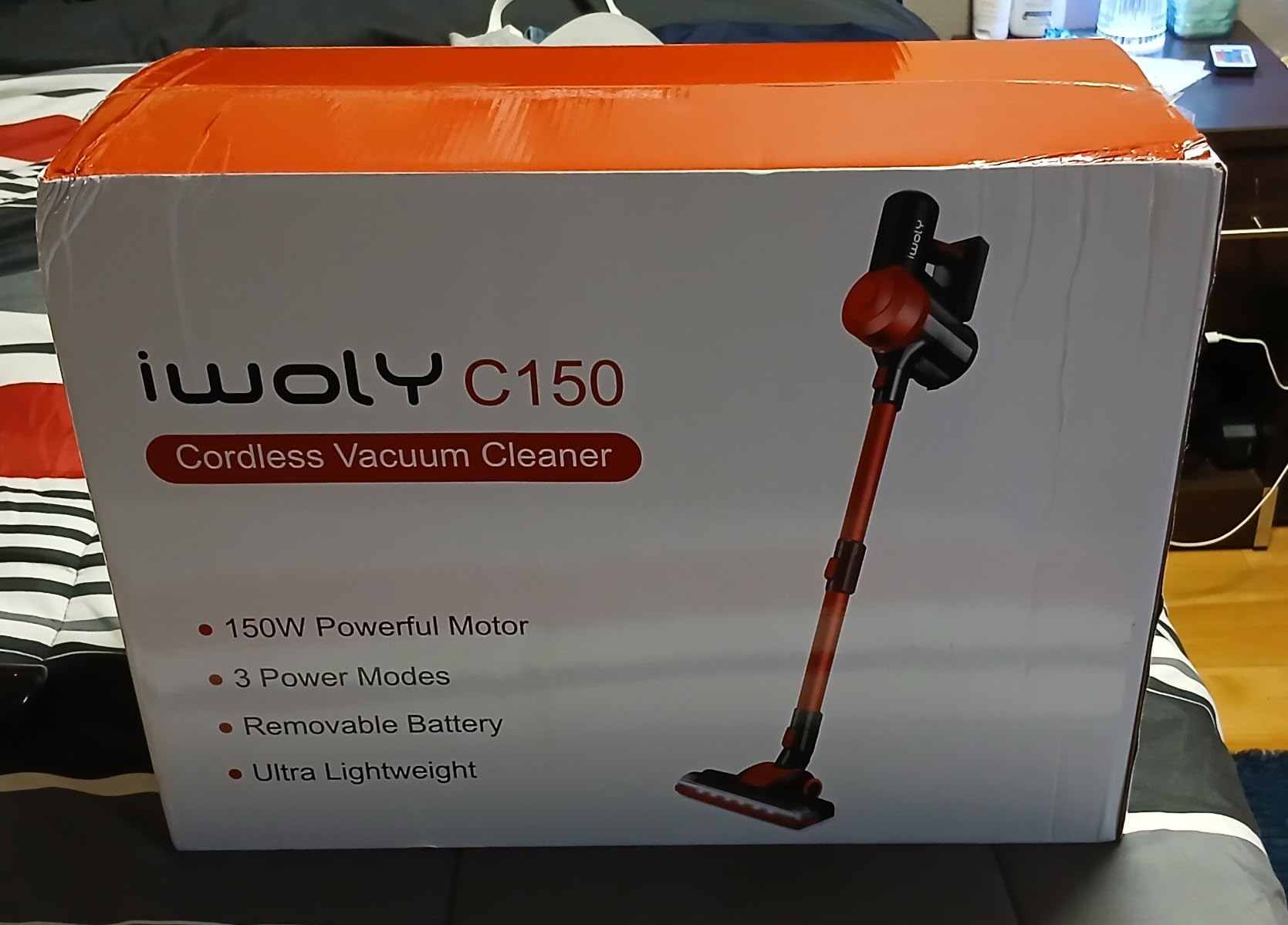 iwoly C150 Cordless Vacuum Cleaner Rechargeable with 2200mAh Detachable Battery, 18000Pa Cyclone Vacuum with HEPA Filter, Lightweight Portable Handheld Stick Vacuum for Hard Floor Car Cleaning - Customer Photo 2