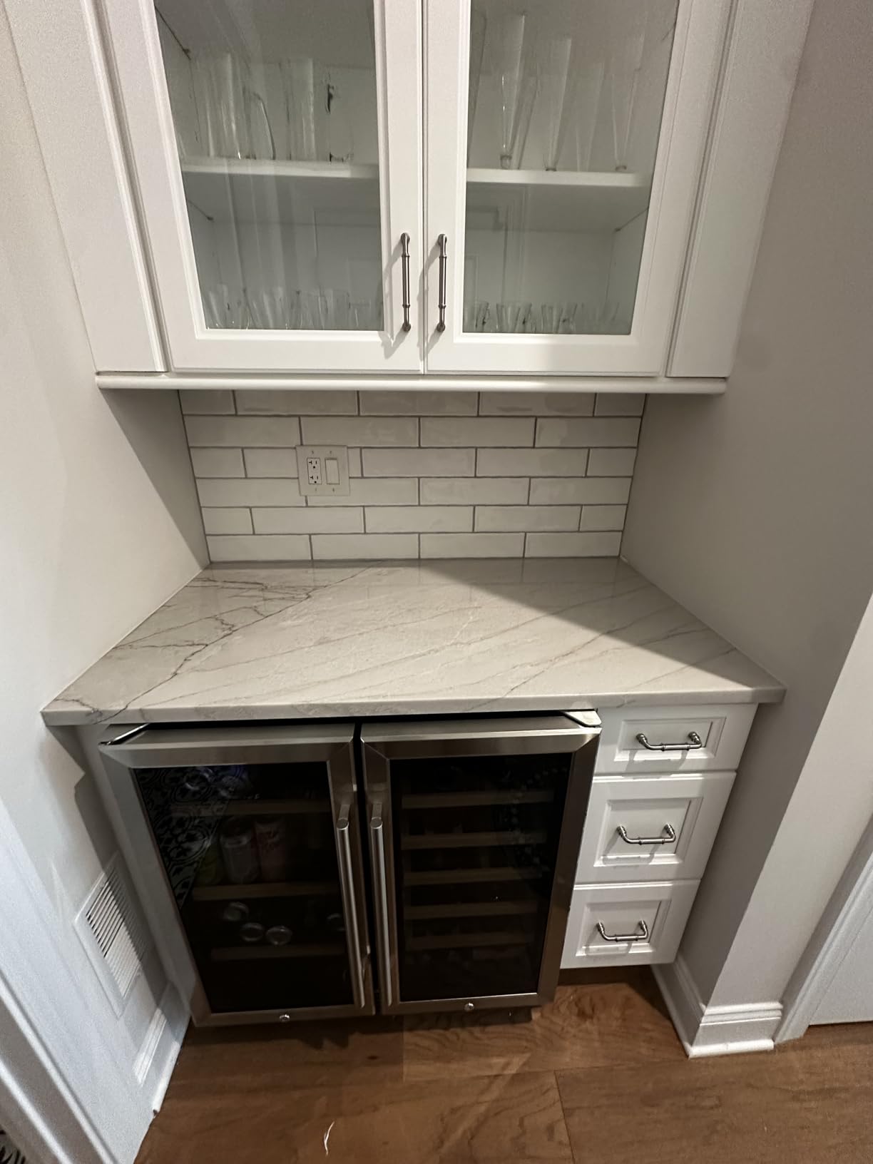Wine Fridge 24 Inch, 190 Bottles Freestanding or Built-in Wine Cooler Refrigerator with Sliding Rail Shelves, Professional Wine Cellar Low Noise with Upgraded Reversible Door - Customer Photo 2