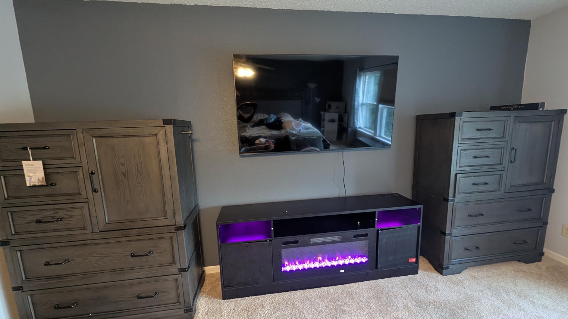 BREEZEHEAT Electric Fireplace TV Stand with 36 inch Fireplace Up to 80 BREEZEHEAT Electric Fireplace TV Stand with 36 inch Fireplace Up to 80