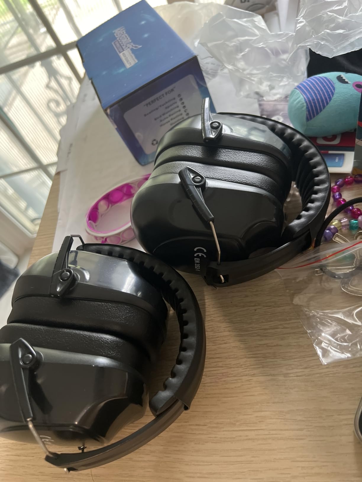 2 Pack 34dB Noise Canceling Headphones For Shooting, Hearing Protection Earmuffs, Ear Protection Headphones, Thickened Headband Ear Muffs For Noise Reduction For Shooting, Construction,Mowing - Customer Photo 2