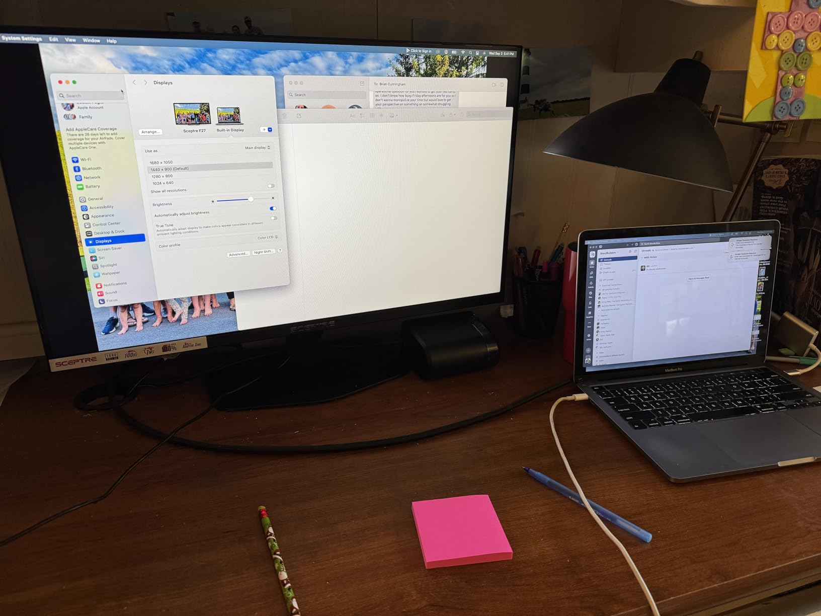 Sceptre New 24-inch Gaming Monitor 100Hz 1ms DisplayPort HDMI x2 100% sRGB AMD FreeSync Build-in Speakers, Eye Care Frameless Machine Black 2024 (E248W-FW100T) - Customer Photo 1