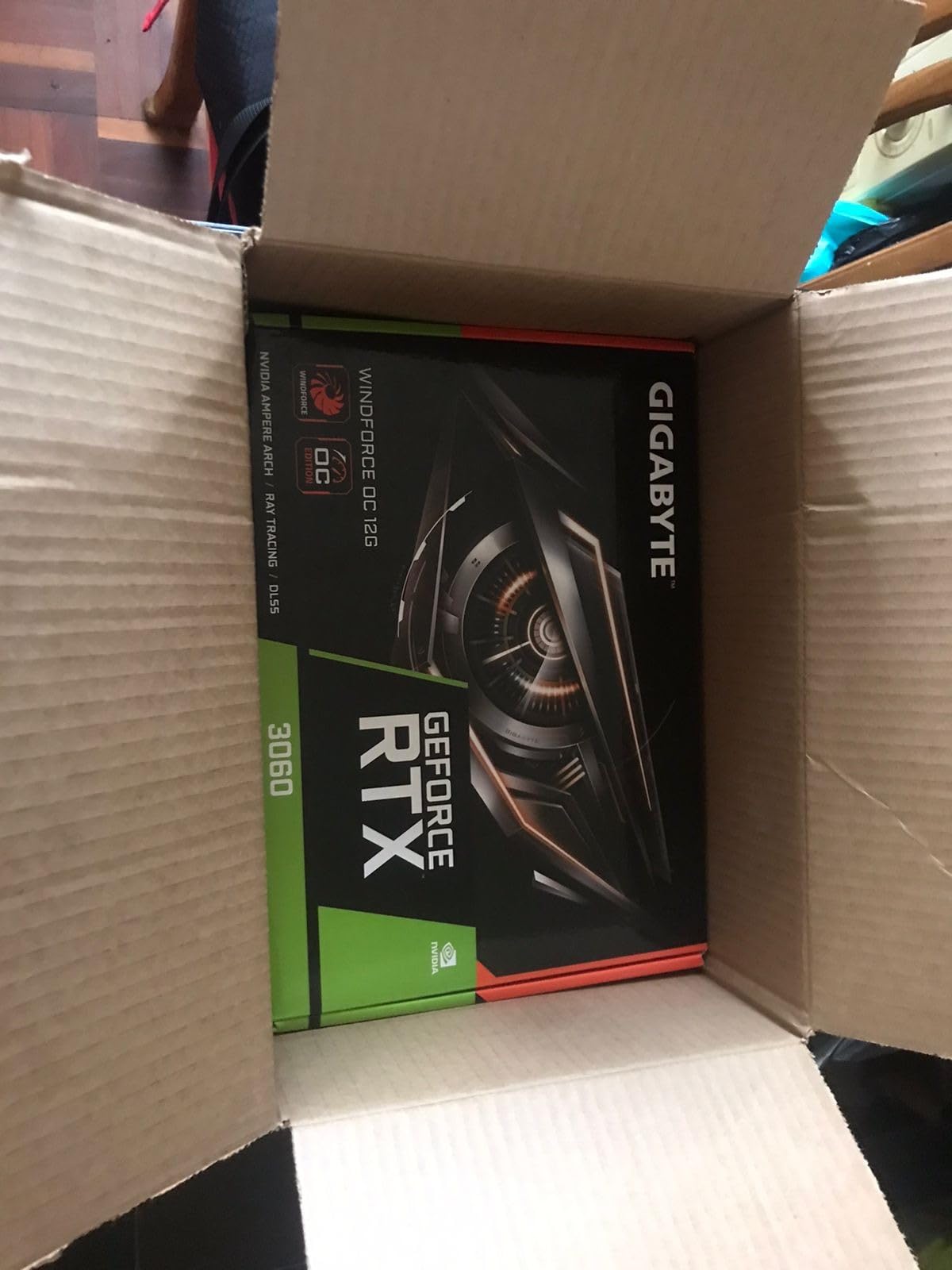 GIGABYTE GeForce RTX 3060 WINDFORCE OC 12G (rev. 2.0) Graphics Card, 2X WINDFORCE Fans, 12GB 192-bit GDDR6, GV-N3060WF2OC-12GD Rev2.0 Video Card Customer Review GIGABYTE GeForce RTX 3060 WINDFORCE OC 12G (rev. 2.0) Graphics Card, 2X WINDFORCE Fans, 12GB 192-bit GDDR6, GV-N3060WF2OC-12GD Rev2.0 Video Card - Customer Photo 1
