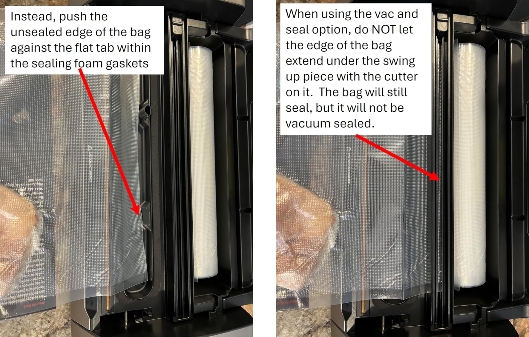 Bonsenkitchen Vacuum Sealer Machine, Globefish Technology for Perfect Vacuum Sealing, Powerful Low-Noise Food Vacuum Sealer with Easy Handle Design, Built-in Cutter and Bag Storage, 2 Bag Rolls - Customer Photo 1