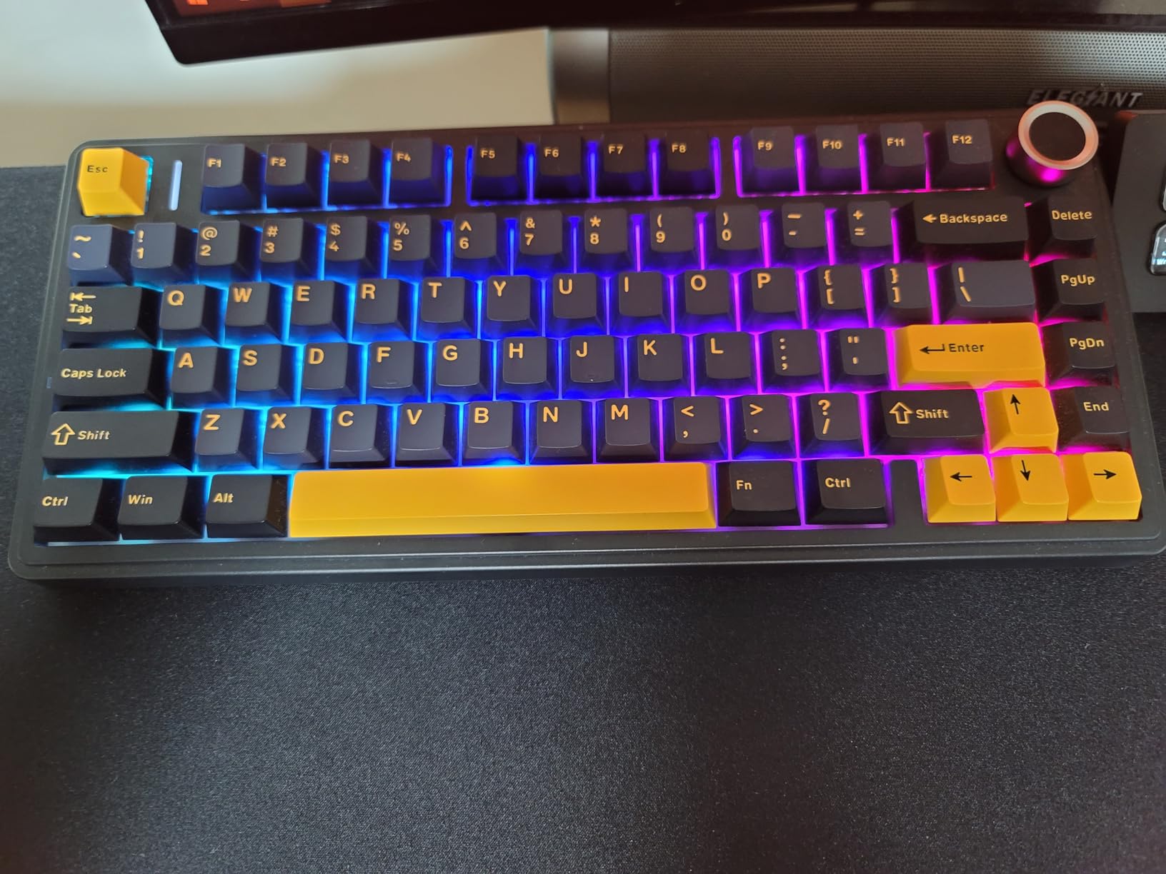 AULA F75 75% Wireless Mechanical Keyboard, Hot Swappable Creamy Keyboard, Pre-lubed Reaper Switches, 2.4GHz/Type-C/BT5.0, RGB Backlit Gaming Keyboards(White & Blue) - Customer Photo 1