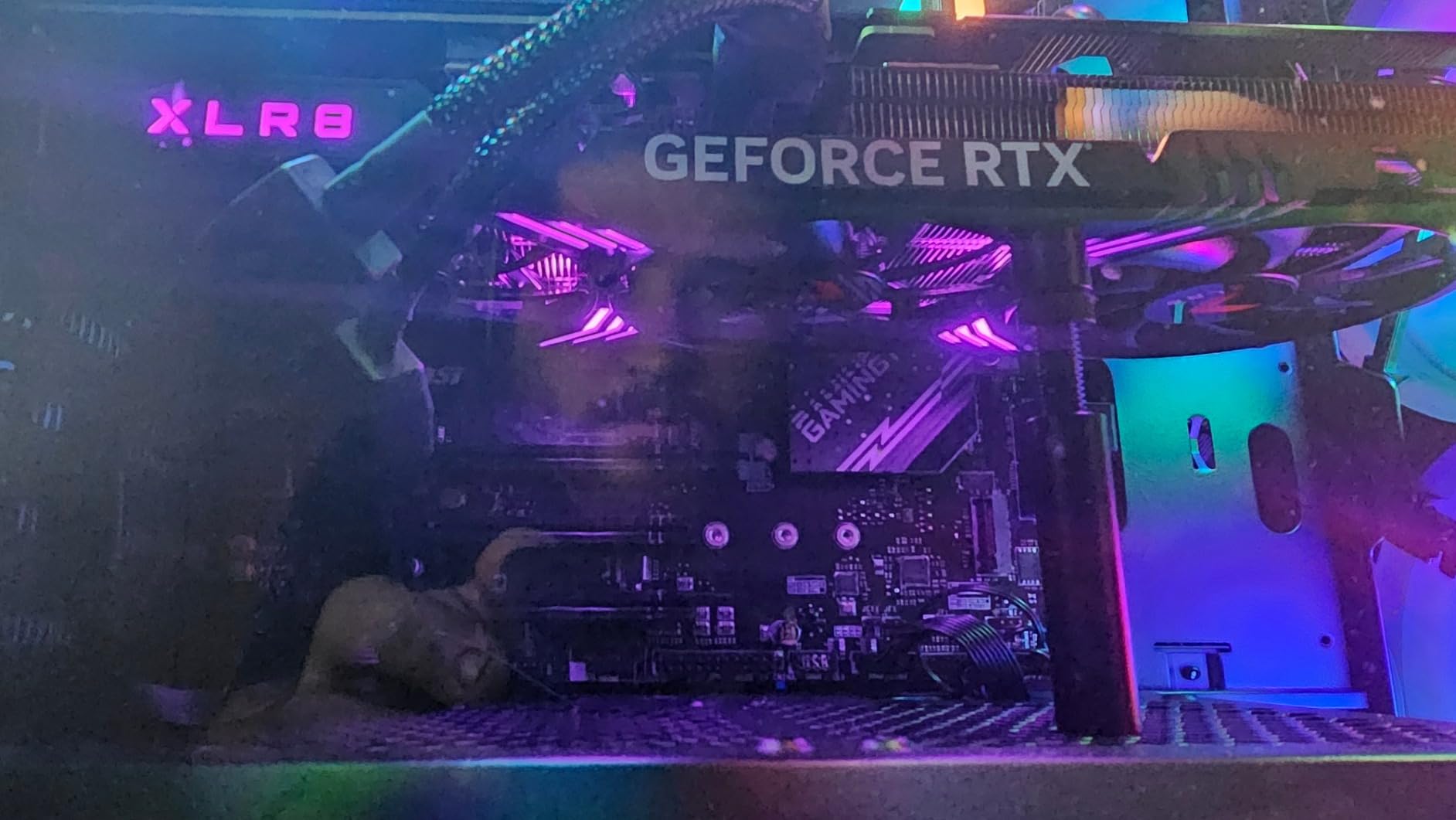 PNY GeForce RTX™ 4070 Super 12GB Verto™ OC Dual Fan Graphics Card DLSS 3 (NVIDIA GeForce SFF-Ready, 192-bit, GDDR6X, PCIe 4.0, HDMI/DisplayPort, Supports 4k, incl. Adapter, 2 Slot) Customer Review PNY GeForce RTX™ 4070 Super 12GB Verto™ OC Dual Fan Graphics Card DLSS 3 (NVIDIA GeForce SFF-Ready, 192-bit, GDDR6X, PCIe 4.0, HDMI/DisplayPort, Supports 4k, incl. Adapter, 2 Slot) - Customer Photo 2