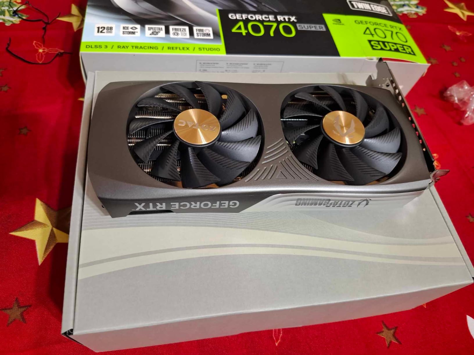 ZOTAC Gaming GeForce RTX 4070 Super Twin Edge OC DLSS 3 12GB GDDR6X 192-bit 21 Gbps PCIE 4.0 Compact Gaming Graphics Card, IceStorm 2.0 Advanced Cooling, Spectra RGB Lighting, ZT-D40720H-10M Customer Review ZOTAC Gaming GeForce RTX 4070 Super Twin Edge OC DLSS 3 12GB GDDR6X 192-bit 21 Gbps PCIE 4.0 Compact Gaming Graphics Card, IceStorm 2.0 Advanced Cooling, Spectra RGB Lighting, ZT-D40720H-10M - Customer Photo 1