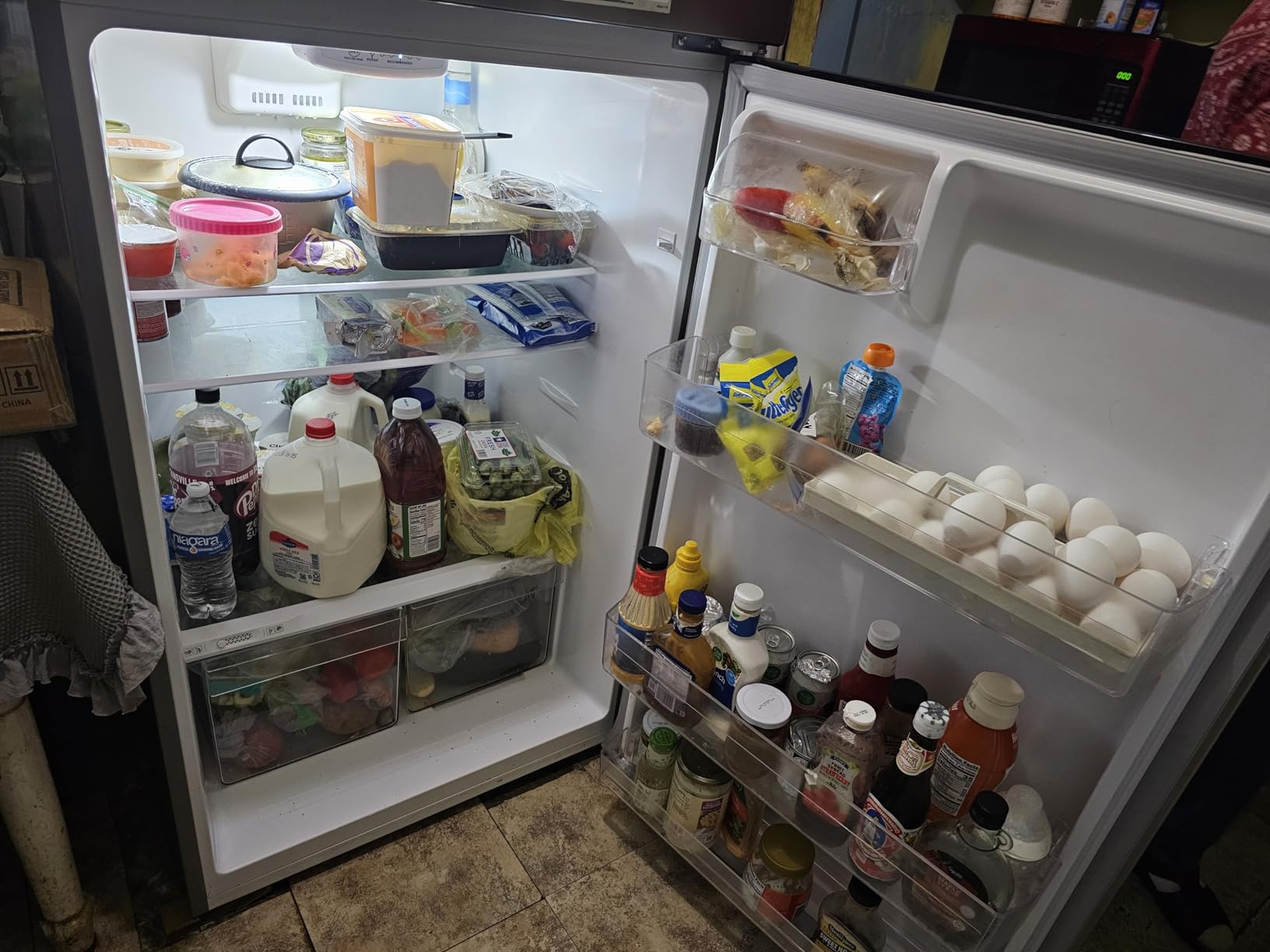 Upstreman 14.7 Cu.Ft. Double Door Refrigerator in Stainless Steel with Large Capacity Top Freezer, Frost Free, Adjustable Thermostat Control, Fingerprint-resistant, ENERGY STAR-BD147 - Customer Photo 1