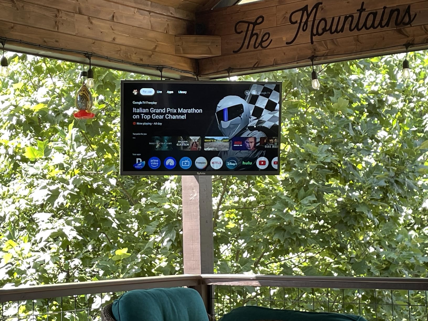 SYLVOX Outdoor TV, 65 inch Smart TV Waterproof Outdoor TVs, 4K Weatherproof Television for Outside,Support Google Assistant & Chromecast, 1000 nit Brightness Partial Sun (Deck Pro 2.0/2024) Customer Review SYLVOX Outdoor TV, 65 inch Smart TV Waterproof Outdoor TVs, 4K Weatherproof Television for Outside,Support Google Assistant & Chromecast, 1000 nit Brightness Partial Sun (Deck Pro 2.0/2024) - Customer Photo 1