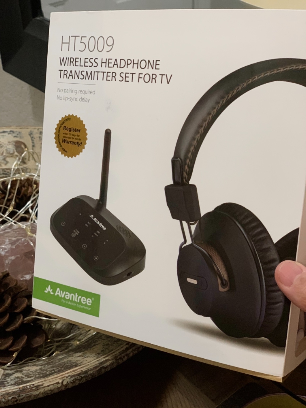Avantree HT5009 Plus - Ultra Comfortable Wireless Headphones for TV Watching, 60h Playtime, Clear Voice & Enhanced Volume for Seniors & Hard of Hearing, Compatible with Samsung, LG & Other TVs Customer Review Avantree HT5009 Plus - Ultra Comfortable Wireless Headphones for TV Watching, 60h Playtime, Clear Voice & Enhanced Volume for Seniors & Hard of Hearing, Compatible with Samsung, LG & Other TVs - Customer Photo 1
