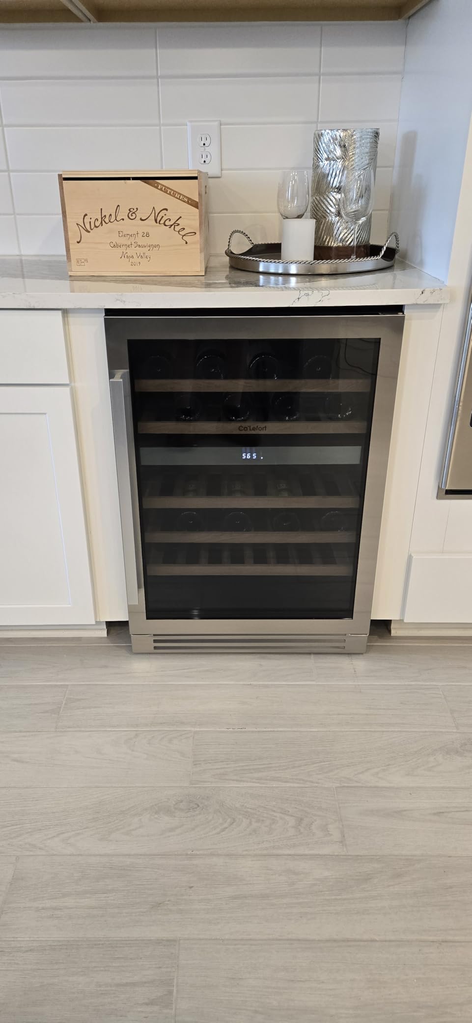 Ca'Lefort 24 Inch Wine Fridge, 54 Bottle Wine Cooler Refrigerator, 40-65°F Wine Refrigerator Glass Door, 3 LED Wine Fridge, Built-in or Freestanding Wine Fridge for Home/Bar/Kitchen (5.65 cu.ft) Customer Review Ca'Lefort 24 Inch Wine Fridge, 54 Bottle Wine Cooler Refrigerator, 40-65°F Wine Refrigerator Glass Door, 3 LED Wine Fridge, Built-in or Freestanding Wine Fridge for Home/Bar/Kitchen (5.65 cu.ft) - Customer Photo 1
