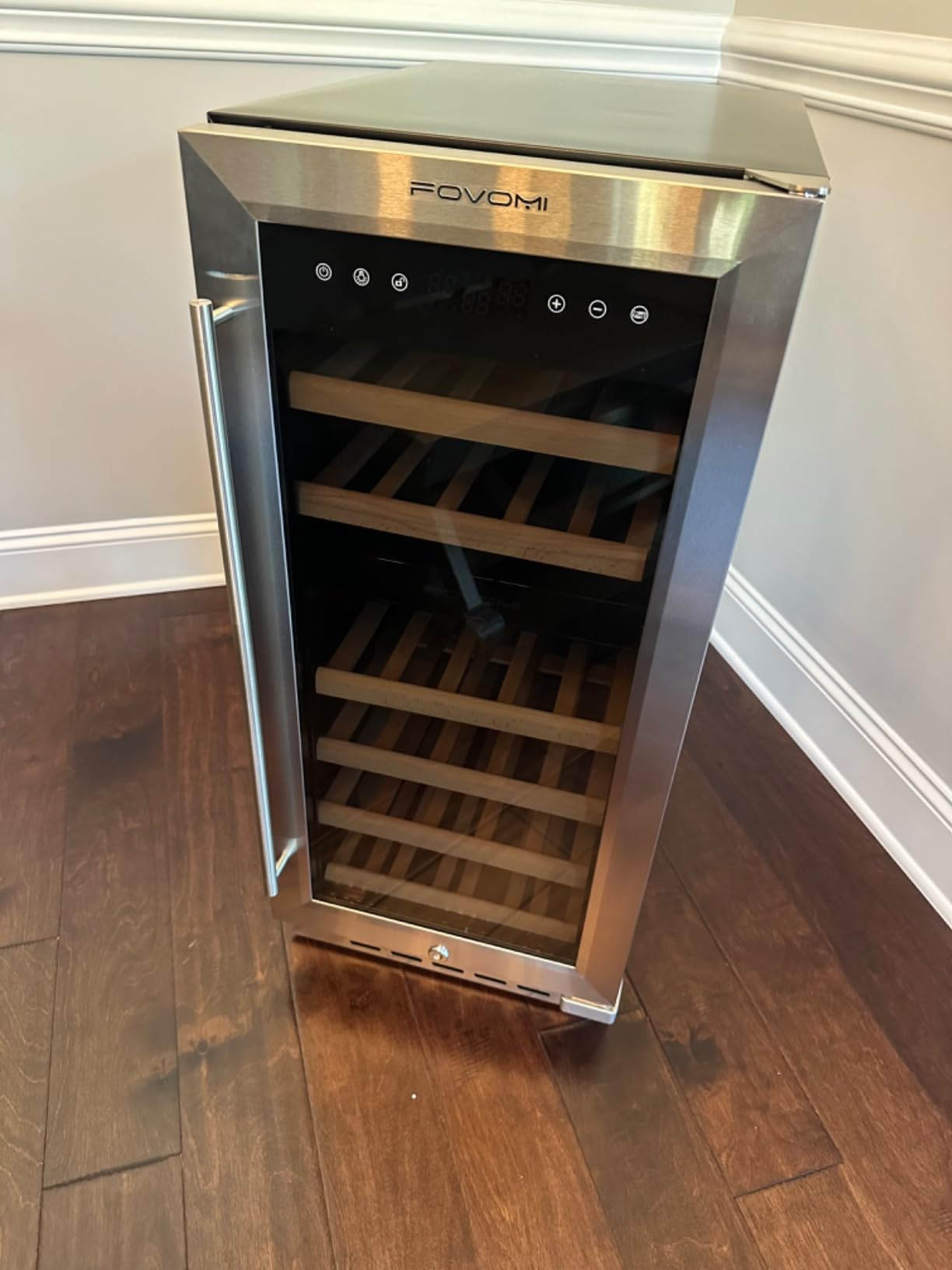 Wine Refrigerators,52-bottle Wine Fridge Cooler Freestanding Wine Refrigerator,(Bordeaux 750ml) Dual Zone Compressor Wine Cellar Chiller Customer Review Wine Refrigerators,52-bottle Wine Fridge Cooler Freestanding Wine Refrigerator,(Bordeaux 750ml) Dual Zone Compressor Wine Cellar Chiller - Customer Photo 1