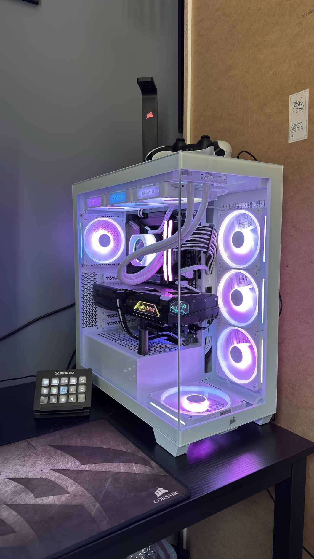 CORSAIR iCUE Link Titan 360 RX LCD Liquid CPU Cooler – 360mm AIO – Low-Noise – FlowDrive Cooling Engine – Intel LGA 1851/1700, AMD AM5/AM4 – 3X RX120 RGB Fans – iCUE Link System Hub Included – Black - Customer Photo 1
