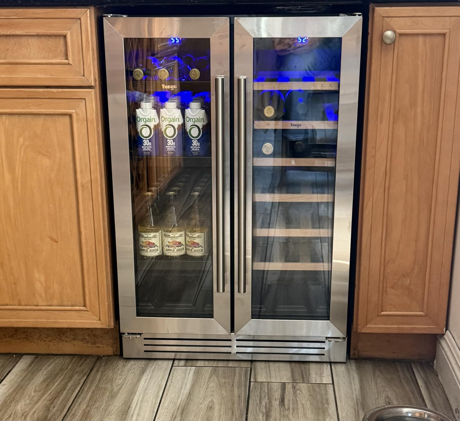 Yeego Wine Fridge Cooler - 24 Inch Wine Fridge Hold 47 Bottles, 40-65°F Wine Refrigerator Glass Door, Built in, Freestanding Under Counter Fridge for Beer Soda Drink Home Bar Office(5.12 Cu.ft) Customer Review Yeego Wine Fridge Cooler - 24 Inch Wine Fridge Hold 47 Bottles, 40-65°F Wine Refrigerator Glass Door, Built in, Freestanding Under Counter Fridge for Beer Soda Drink Home Bar Office(5.12 Cu.ft) - Customer Photo 2