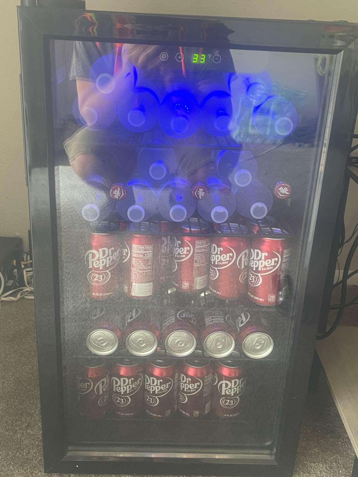 6 Bottles and 6 Cans Compact Beverage Refrigerator, Freestanding Mini Fridge with Temperature Control for Beer Wine, Under Counter Small Refrigerator Adjustable Shelve for Home and Bar Customer Review 6 Bottles and 6 Cans Compact Beverage Refrigerator, Freestanding Mini Fridge with Temperature Control for Beer Wine, Under Counter Small Refrigerator Adjustable Shelve for Home and Bar - Customer Photo 2