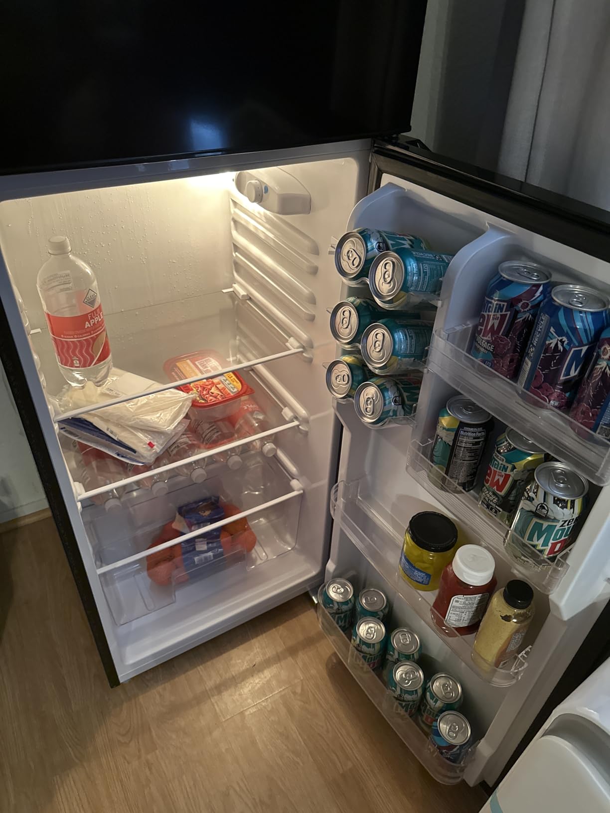 Upstreman 7.7 Cu.Ft. Refrigerator with Freezer, Double Door, Adjustable Thermostat, Large Capacity, Reversible Door Swing, Refrigerator for Apartment, Office, Dorm, Stainless (BD75) Customer Review Upstreman 7.7 Cu.Ft. Refrigerator with Freezer, Double Door, Adjustable Thermostat, Large Capacity, Reversible Door Swing, Refrigerator for Apartment, Office, Dorm, Stainless (BD75) - Customer Photo 1