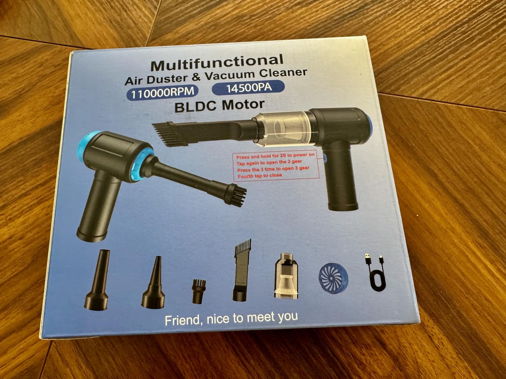 14500 Pa Computer Vacuum Cleaner Mini & 110000RPM Compressed Air Duster for Keyboard Cleaning Cordless Canned Air Powerful Energy Efficient - Customer Photo 1