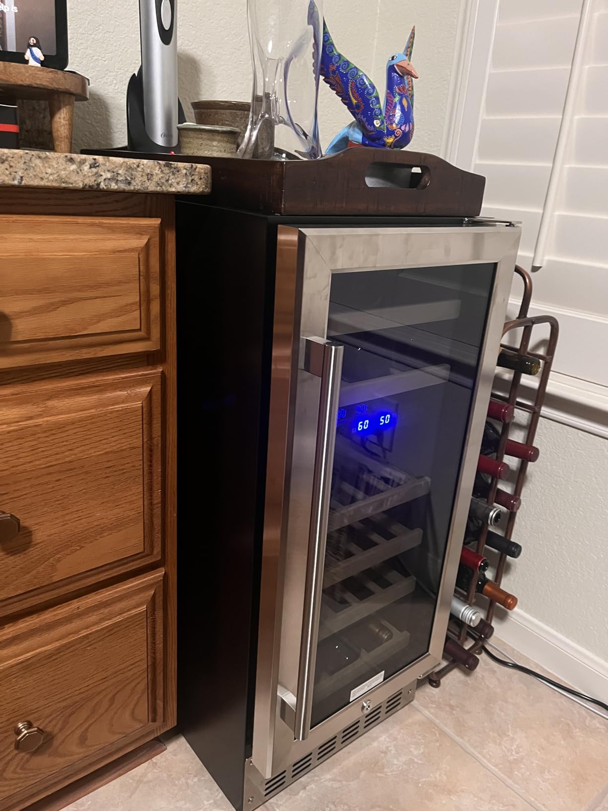 Antarctic Star Wine Fridge,15 Inch Wine Cooler Refrigerator Under Counter(41-68°F),28 Bottles Built-in Dual Zone &Freestanding Wine Refrigerator with Stainless Steel & Double-Layer Tempered Glass Door Customer Review Antarctic Star Wine Fridge,15 Inch Wine Cooler Refrigerator Under Counter(41-68°F),28 Bottles Built-in Dual Zone &Freestanding Wine Refrigerator with Stainless Steel & Double-Layer Tempered Glass Door - Customer Photo 2