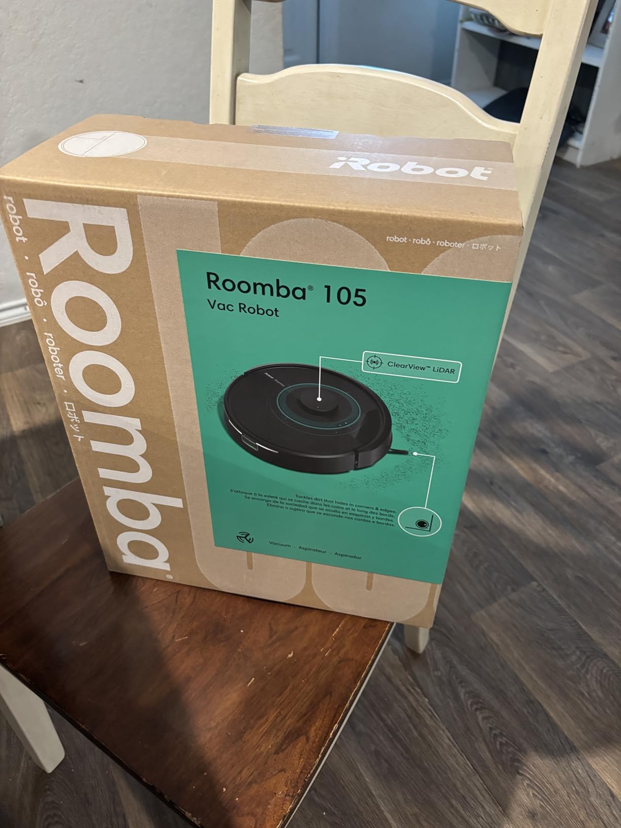 iRobot Roomba 105 Vac Robot Vacuum - Easy to use, Intense Power-Lifting Suction, LiDAR Navigation, Multi-Surface Cleaning, Cleans in Neat Rows, Self-Charging Customer Review iRobot Roomba 105 Vac Robot Vacuum - Easy to use, Intense Power-Lifting Suction, LiDAR Navigation, Multi-Surface Cleaning, Cleans in Neat Rows, Self-Charging - Customer Photo 1