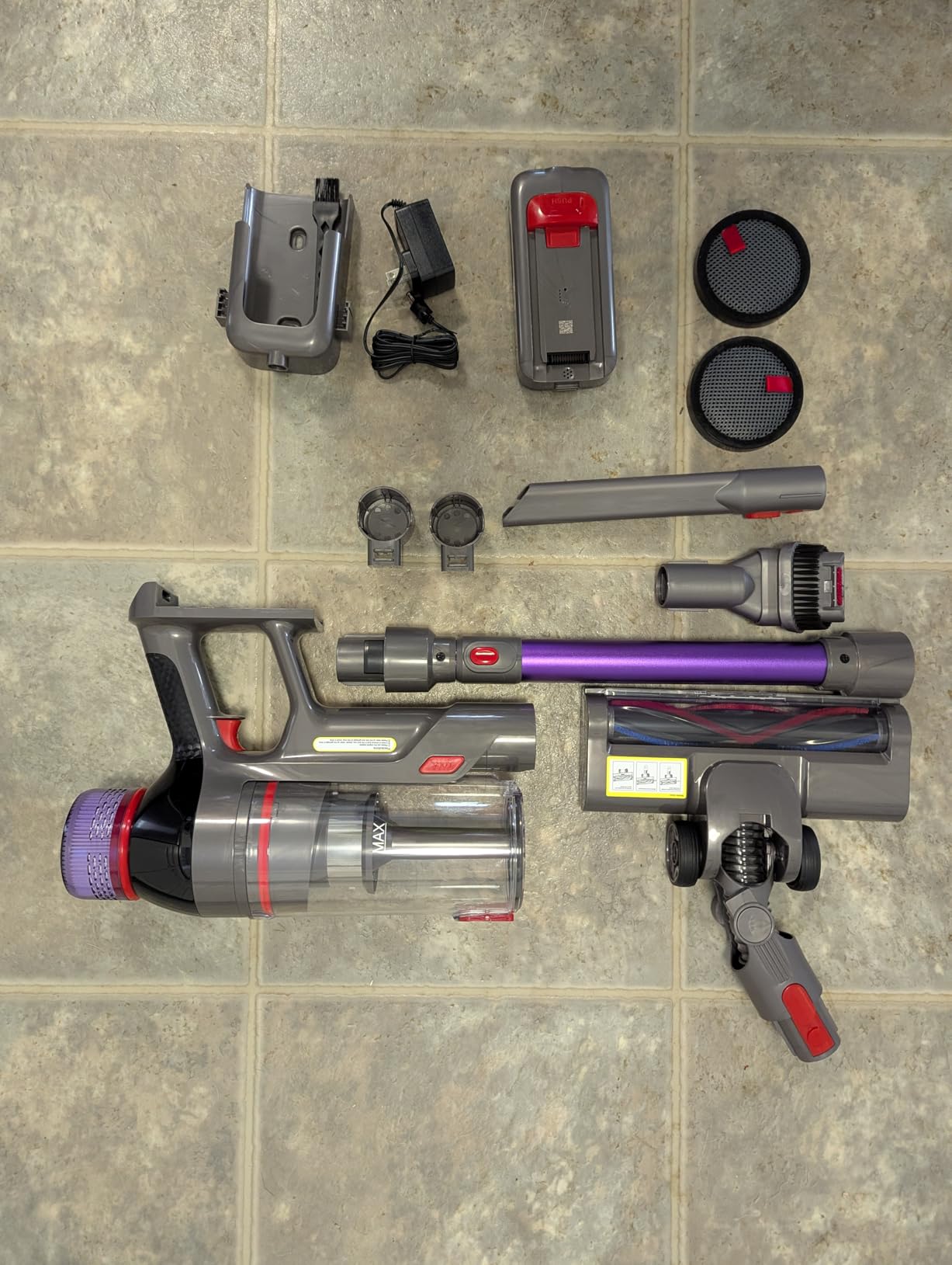 Cordless Stick Vacuum Cleaner - 550W Powerful Cordless Vacuum with HEPA Filter, Up to 50min Runtime & Tangle-Free Lightweight & Detachable Battery for Pet Hair Carpet Hardwood Floor Cleaning Customer Review Cordless Stick Vacuum Cleaner - 550W Powerful Cordless Vacuum with HEPA Filter, Up to 50min Runtime & Tangle-Free Lightweight & Detachable Battery for Pet Hair Carpet Hardwood Floor Cleaning - Customer Photo 1