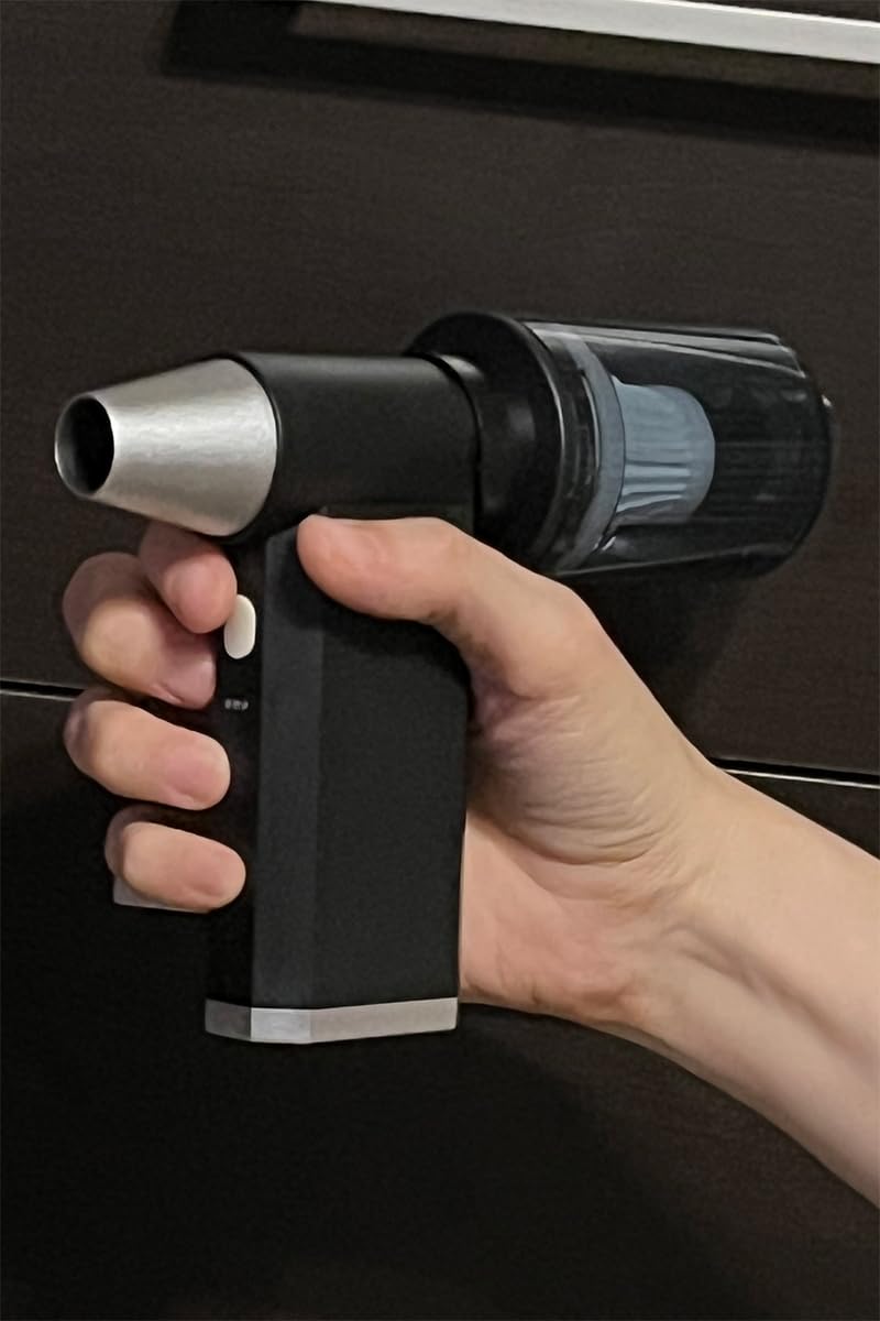 2 in 1 Electric Air Duster and Vacuum,130,000 RPM Powerful Cordless Compressed Air Duster,4 Gear Adjustable Handheld Air Blower,Rechargeable Car Vacuum for Computer,Keyboard,Electronic,Home,Outdoor - Customer Photo 1
