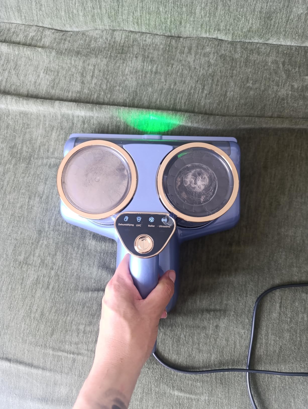 Mattress Vacuum Cleaner, 16kPa Bed Vacuum Cleaner with 253.7nm UV-C Light, Ultrasonic & 140℉ Heating, Dual Cup & Widen Suction Port Handheld Vacuums for Bed, Sofa, Couch, Crib (500W, Corded) - Customer Photo 1