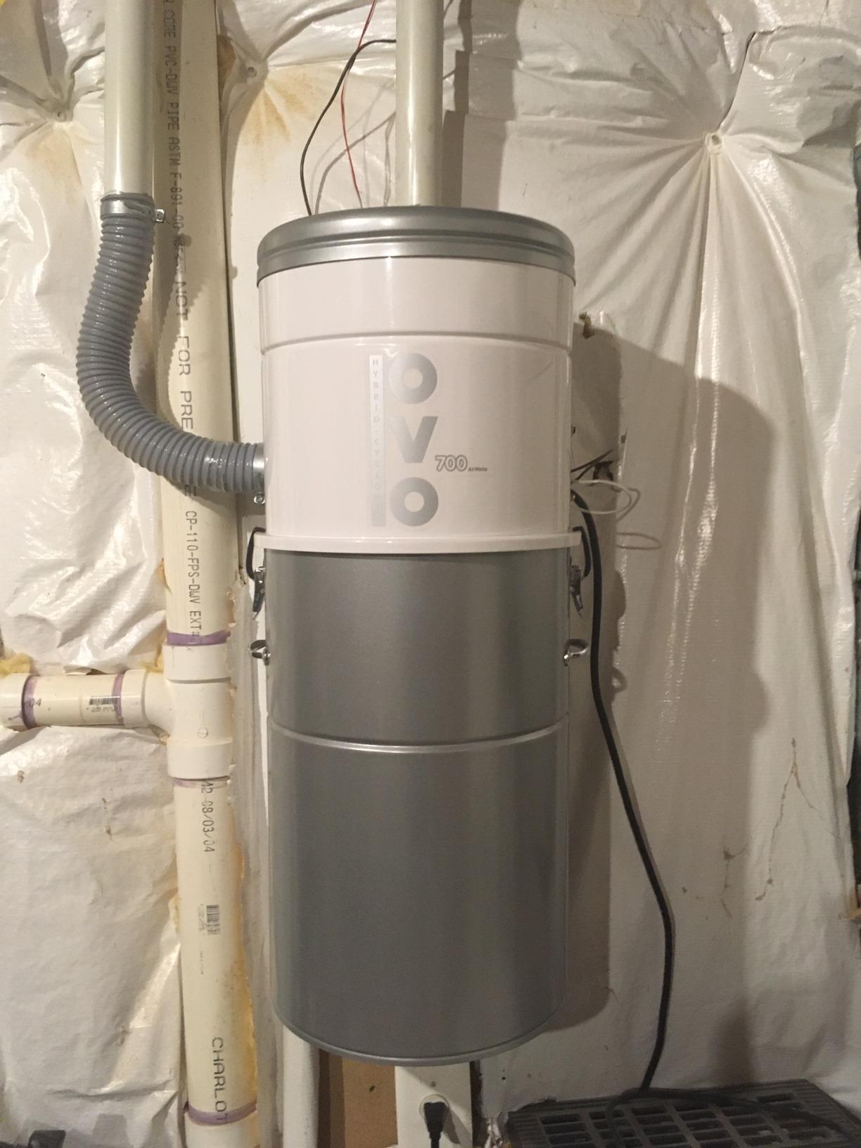 OVO Heavy Duty Powerful Central Vacuum System, Hybrid Filtration (with or Without Disposable Bags) 35L or 9.25Gal, 700 Air watts with 40ft Deluxe Accessory kit Included Customer Review OVO Heavy Duty Powerful Central Vacuum System, Hybrid Filtration (with or Without Disposable Bags) 35L or 9.25Gal, 700 Air watts with 40ft Deluxe Accessory kit Included - Customer Photo 1
