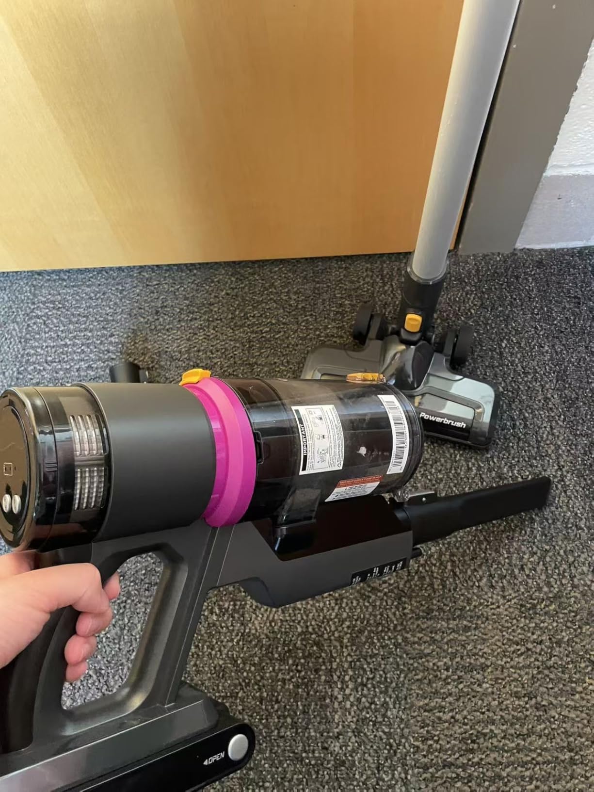 Eureka Cordless Vacuum Cleaner Lightweight, Stick Vacuum Rechargeable for Hardwood, Pet Hair, Black, ReactiClean 410 Customer Review Eureka Cordless Vacuum Cleaner Lightweight, Stick Vacuum Rechargeable for Hardwood, Pet Hair, Black, ReactiClean 410 - Customer Photo 1