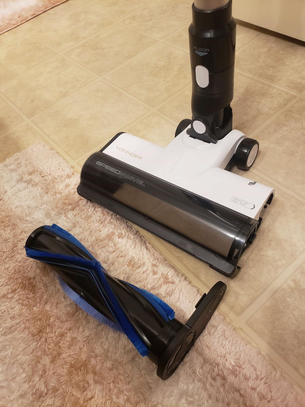 YONNDER Cordless Vacuum Cleaner, 48KPA/550W/65Mins Powerful Stick Vacuum for Home, Anti-Tangle, Self-Standing, Lightweight, Charging Dock, Vacuum Cleaner for Hardwood Floor/Carpet/Pet Hair/Car, M1 Customer Review YONNDER Cordless Vacuum Cleaner, 48KPA/550W/65Mins Powerful Stick Vacuum for Home, Anti-Tangle, Self-Standing, Lightweight, Charging Dock, Vacuum Cleaner for Hardwood Floor/Carpet/Pet Hair/Car, M1 - Customer Photo 1