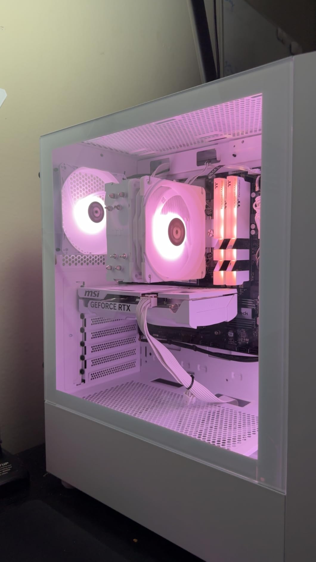 Thermaltake LCGS Quartz i1460 Gaming Desktop (Intel Core™ i5-14400F, ToughRam DDR4 3600Mhz 16GB RGB Memory, NVIDIA GeForce® RTX 5060, 1TB NVMe M.2, WiFi, Windows 11) S2QT-B760-560-LCS Customer Review Thermaltake LCGS Quartz i1460 Gaming Desktop (Intel Core™ i5-14400F, ToughRam DDR4 3600Mhz 16GB RGB Memory, NVIDIA GeForce® RTX 5060, 1TB NVMe M.2, WiFi, Windows 11) S2QT-B760-560-LCS - Customer Photo 1