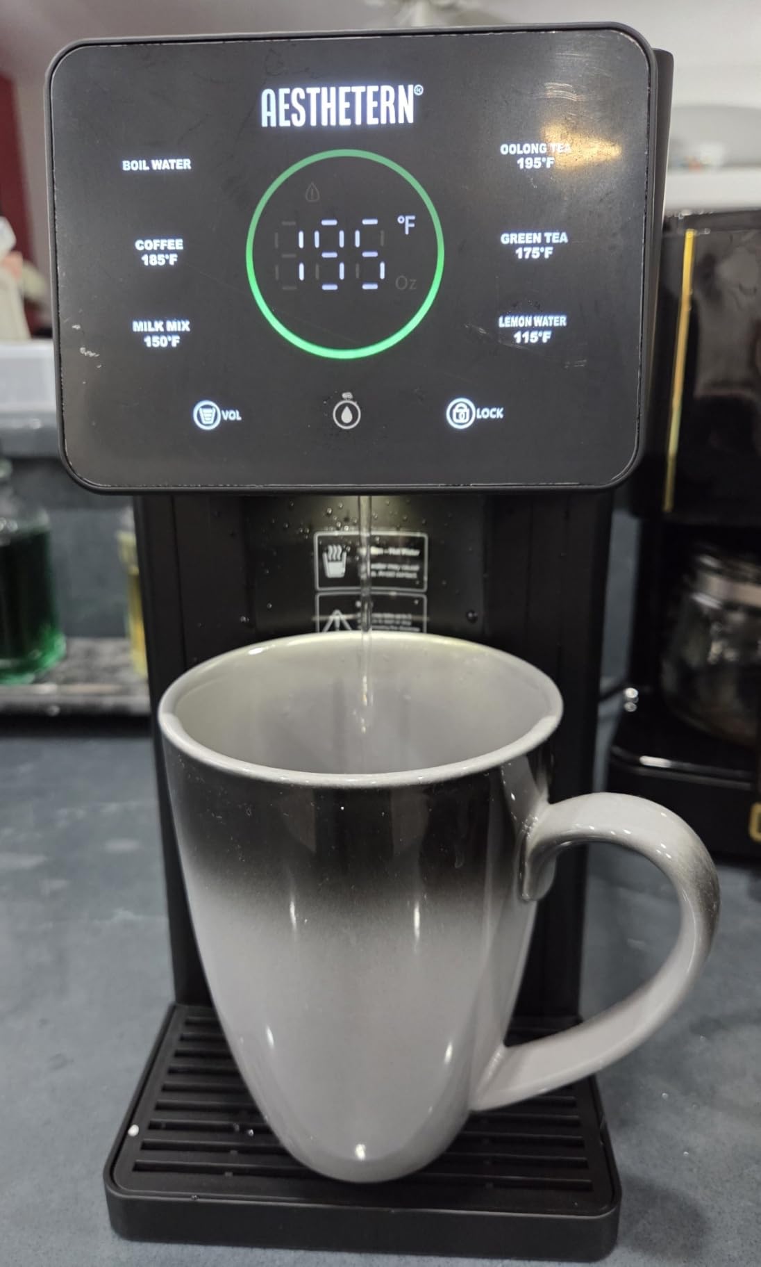 Instant Hot Water Dispenser Countertop for Rapid Heating, Electric Kettle with 6 Temperature Settings & 4 Volume Options, Water Boiler with 3L Removable BPA-Free Water Tank - Customer Photo 1