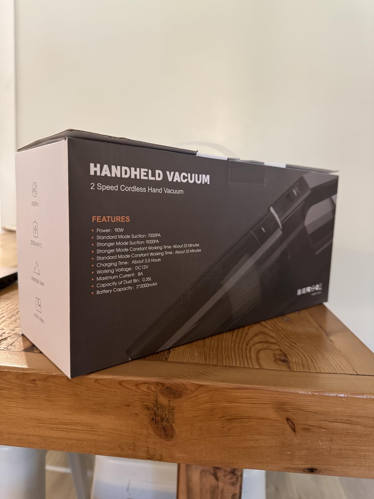 Handheld Vacuum Cordless Portable Car Vacuum with LED Light, High Power Suction, 3 in 1, Lightweight Rechargeable Hand Vacuum, Hand Held Vacuum Cleaner for Car Home Office, Pet Hair, Black Customer Review Handheld Vacuum Cordless Portable Car Vacuum with LED Light, High Power Suction, 3 in 1, Lightweight Rechargeable Hand Vacuum, Hand Held Vacuum Cleaner for Car Home Office, Pet Hair, Black - Customer Photo 1