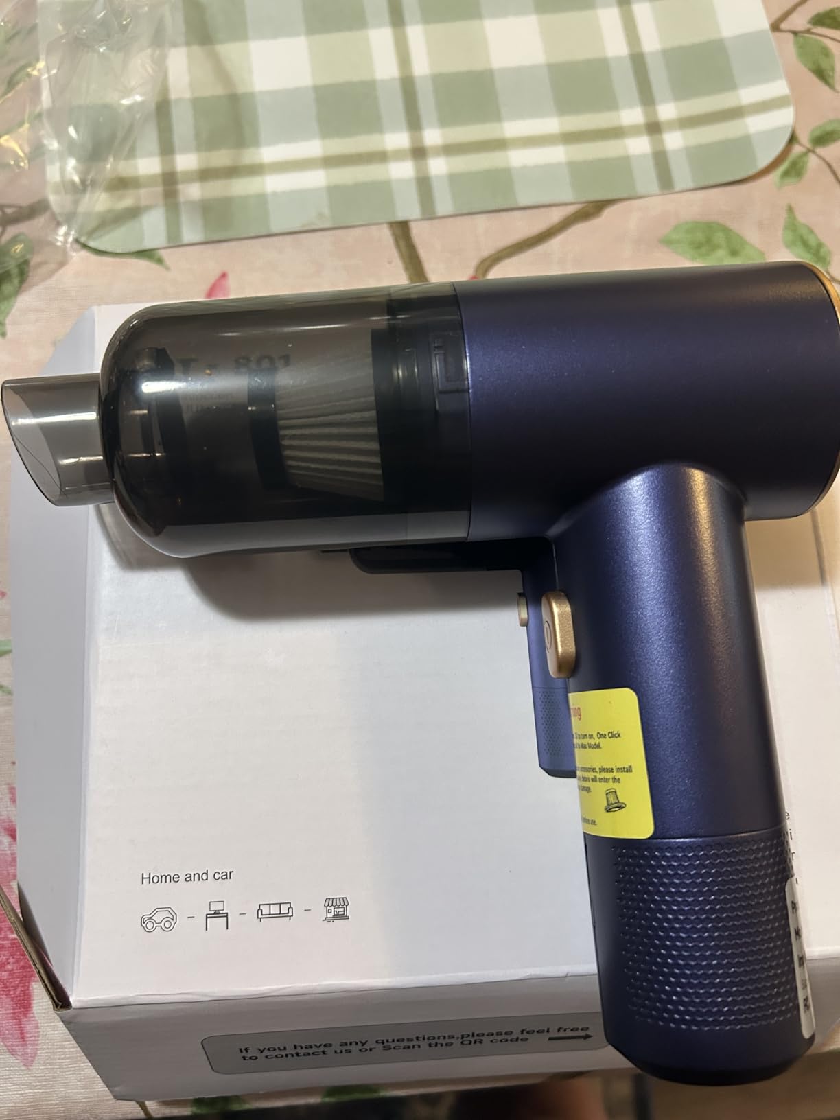 Car Vacuum Cleaner, 16000PA Mini Car Vacuum Cordless Powerful, 7 in 1 Portable Handheld Vacuum Cordless with LED Light, Dual Filters, One-Touch Empty for Pet Hair, Home, Office Customer Review Car Vacuum Cleaner, 16000PA Mini Car Vacuum Cordless Powerful, 7 in 1 Portable Handheld Vacuum Cordless with LED Light, Dual Filters, One-Touch Empty for Pet Hair, Home, Office - Customer Photo 1
