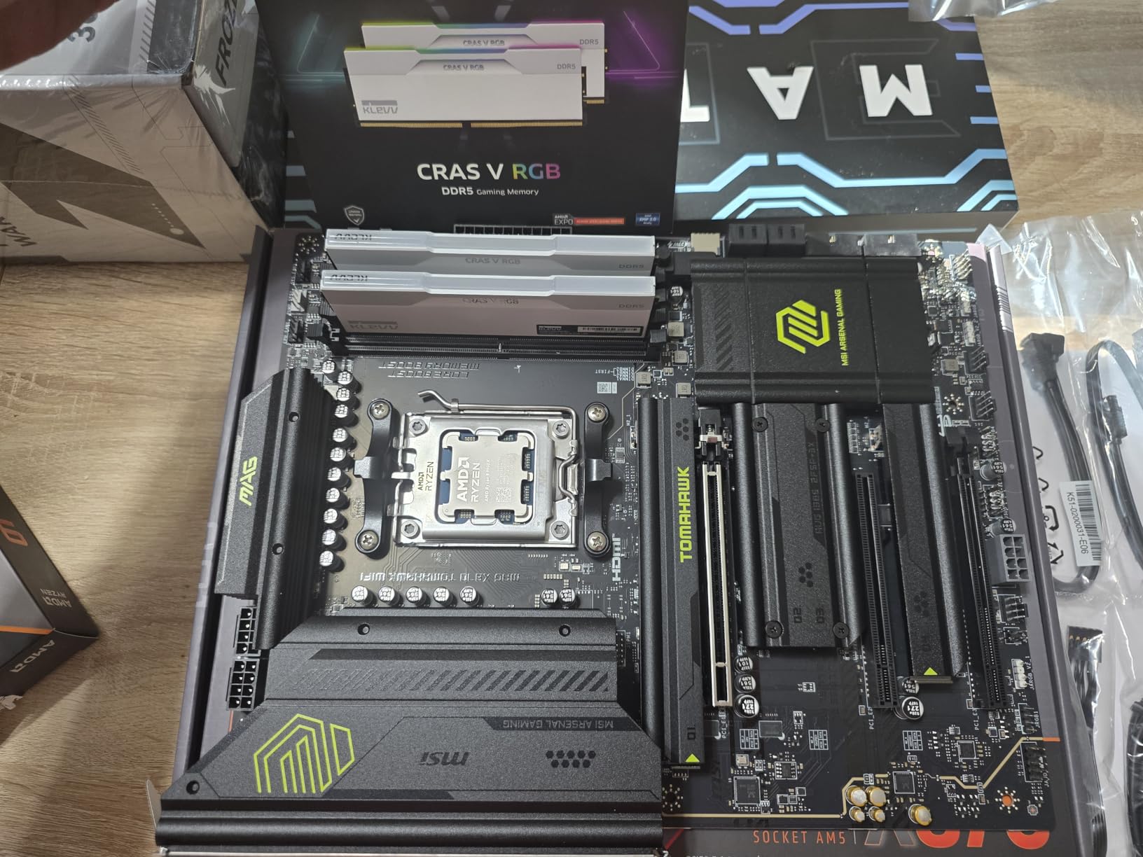 Micro Center AMD Ryzen 9 9900X CPU Processor with MSI X870 Gaming Plus WiFi Motherboard (ATX, AM5, DDR5, PCIe 5.0 x16, M.2 Gen5, Wi-Fi 7, 5G LAN) Customer Review Micro Center AMD Ryzen 9 9900X CPU Processor with MSI X870 Gaming Plus WiFi Motherboard (ATX, AM5, DDR5, PCIe 5.0 x16, M.2 Gen5, Wi-Fi 7, 5G LAN) - Customer Photo 1