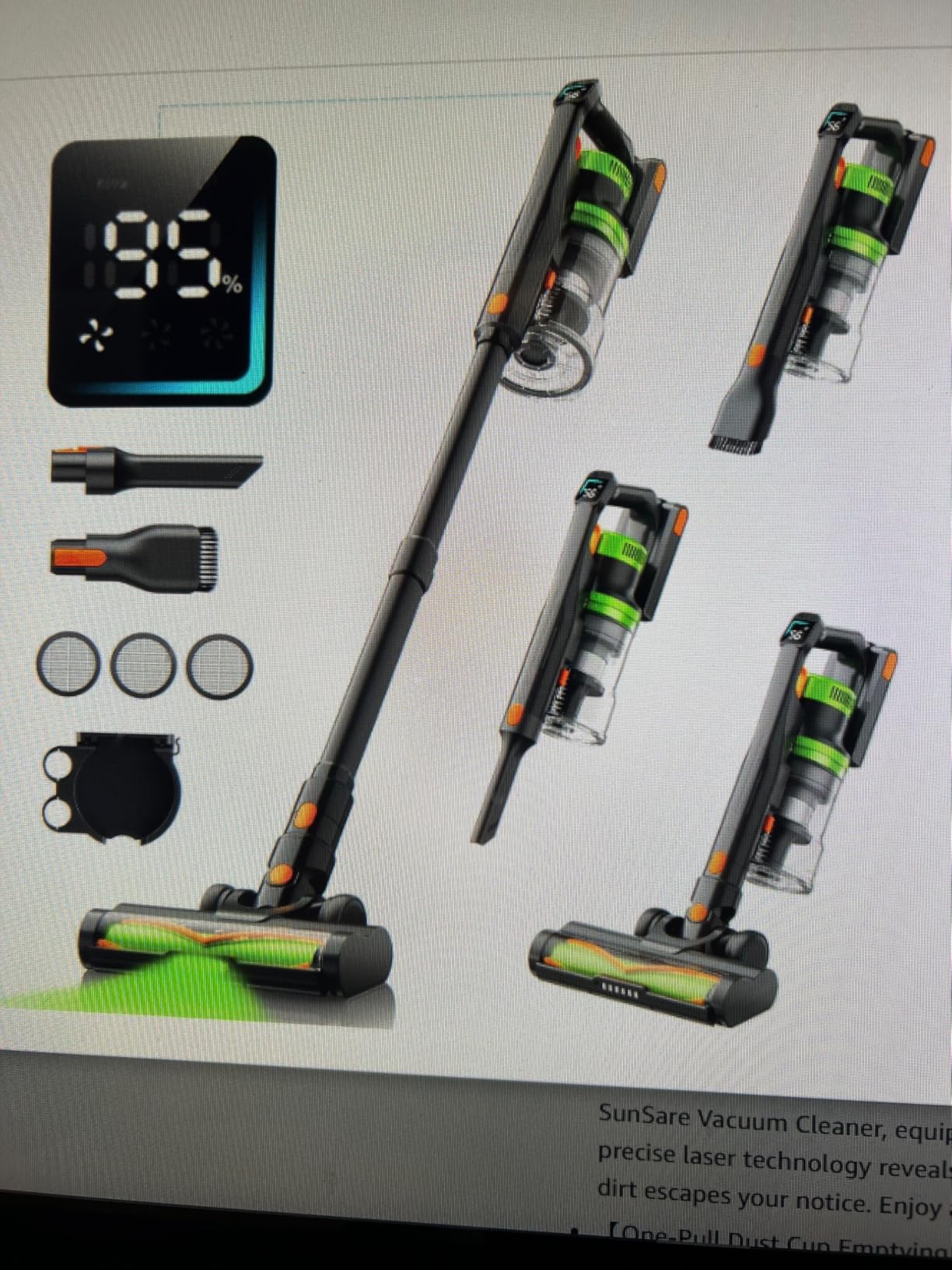 Cordless Vacuum Cleaner, 600W 50KPA 65-Min Runtime, Anti-Tangle Stick Vacuum with Rechargeable Battery, Lightweight Dual-Mode Handheld Vacuum for Home, Pets & Carpets, Aromatherapy Feature Customer Review Cordless Vacuum Cleaner, 600W 50KPA 65-Min Runtime, Anti-Tangle Stick Vacuum with Rechargeable Battery, Lightweight Dual-Mode Handheld Vacuum for Home, Pets & Carpets, Aromatherapy Feature - Customer Photo 2