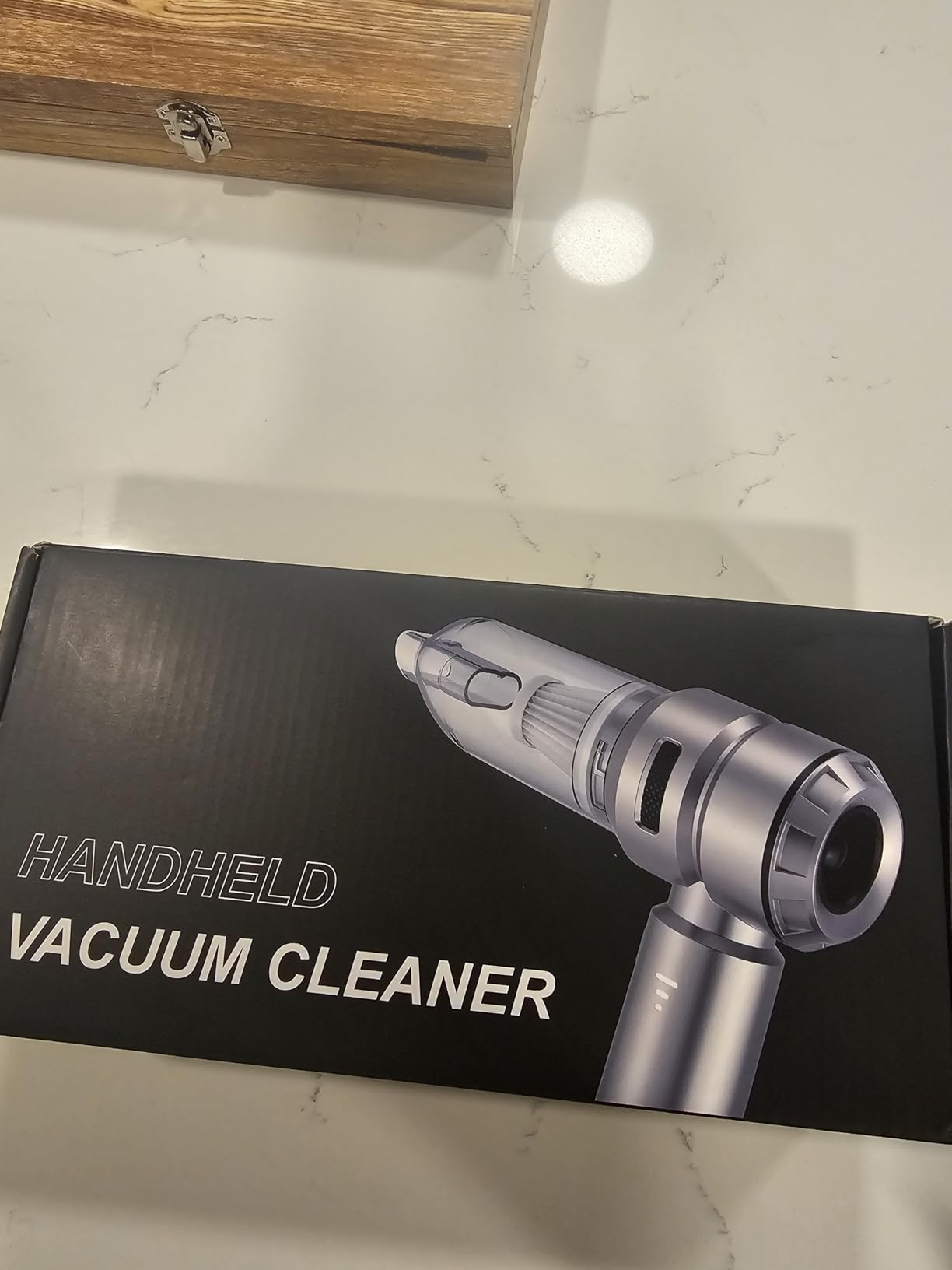 Car Vacuum,3 Suction Modes,Portable Mini Cordless Cleaner with 24000pa Suction Power,Type-C Charge,Handheld Vacuum for Home,Car, Office Desk, Keyboards(Dark Silver) - Customer Photo 1